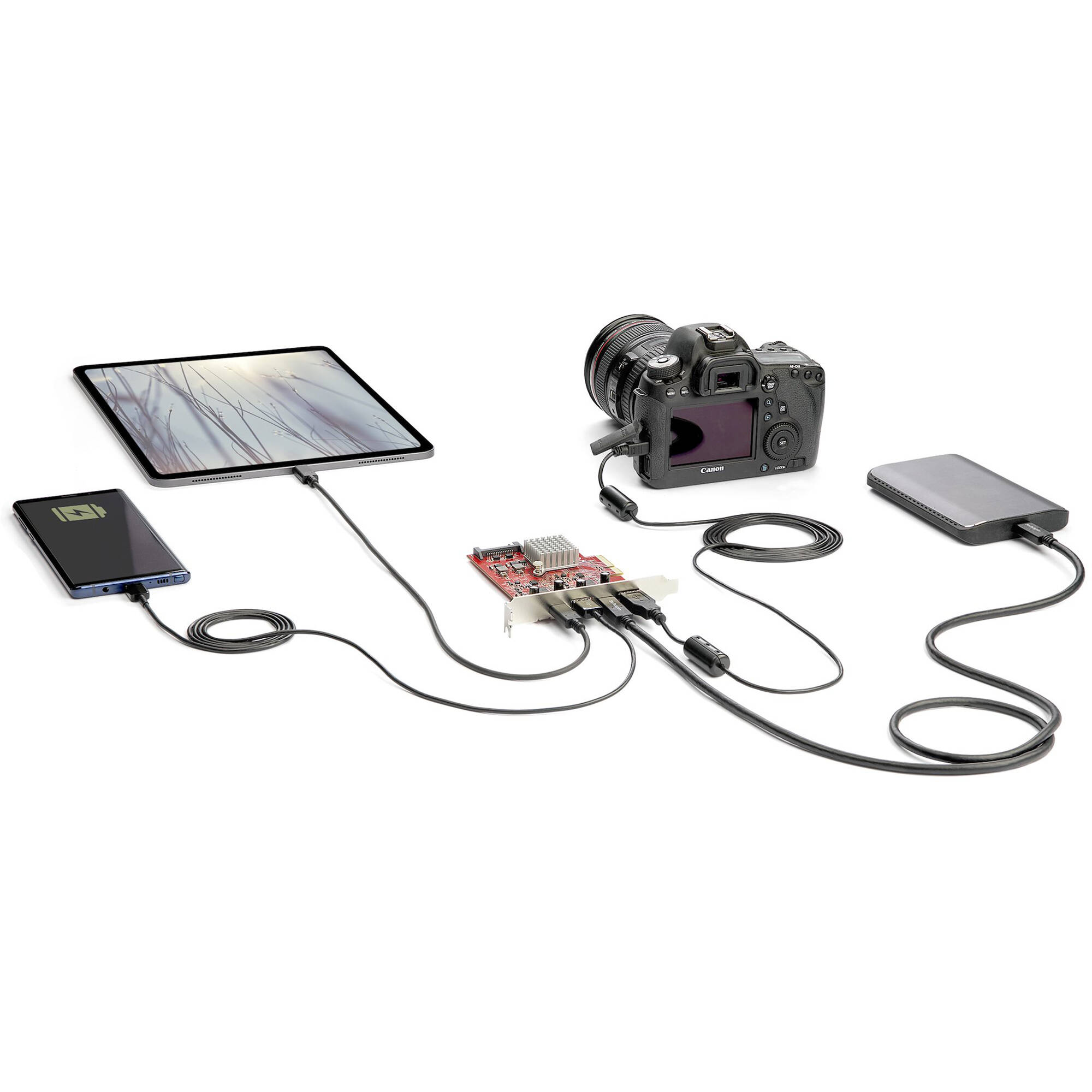 StarTech 4-port USB PCIe card with two USB-A and two USB-C ports — view 6