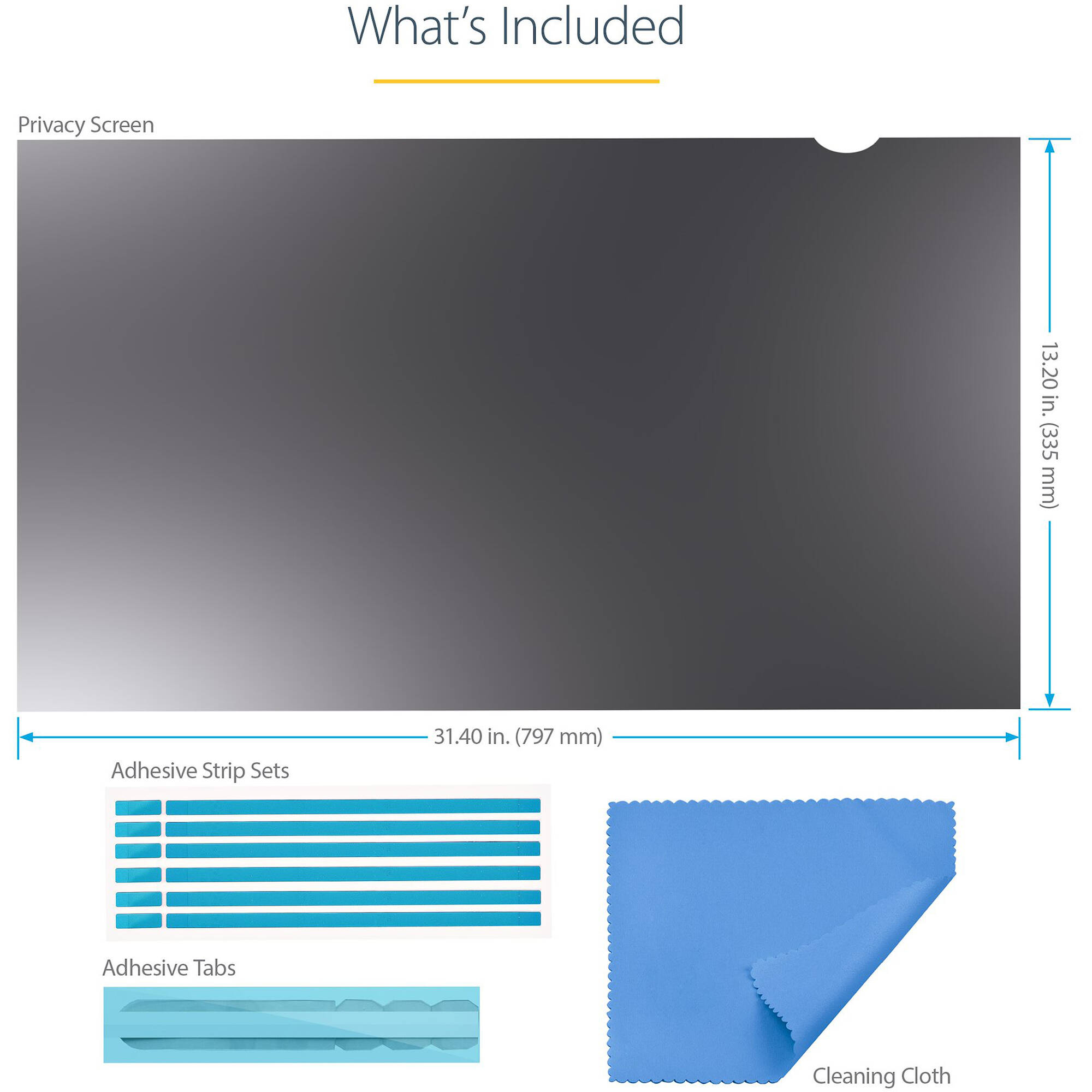 34in. Mntr Privacy Screen TAA — view 8