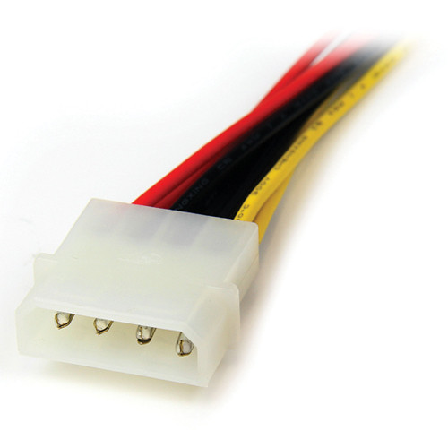 StarTech 12 inch LP4 to 2x SATA power Y cable with one LP4 male connector and two SATA female connectors — view 2