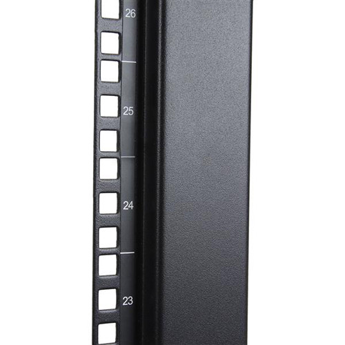 StarTech rack unit labels strip for up to 49U, 2-pack, black cable management accessory — view 2