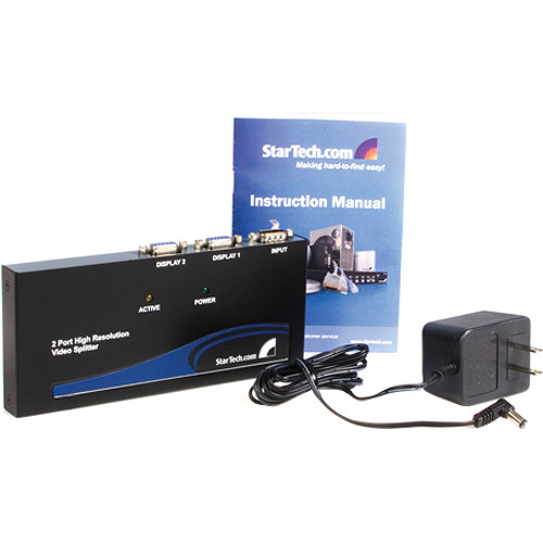 StarTech ST122PRO 2-port VGA video splitter with desktop form factor and TAA compliance — view 3