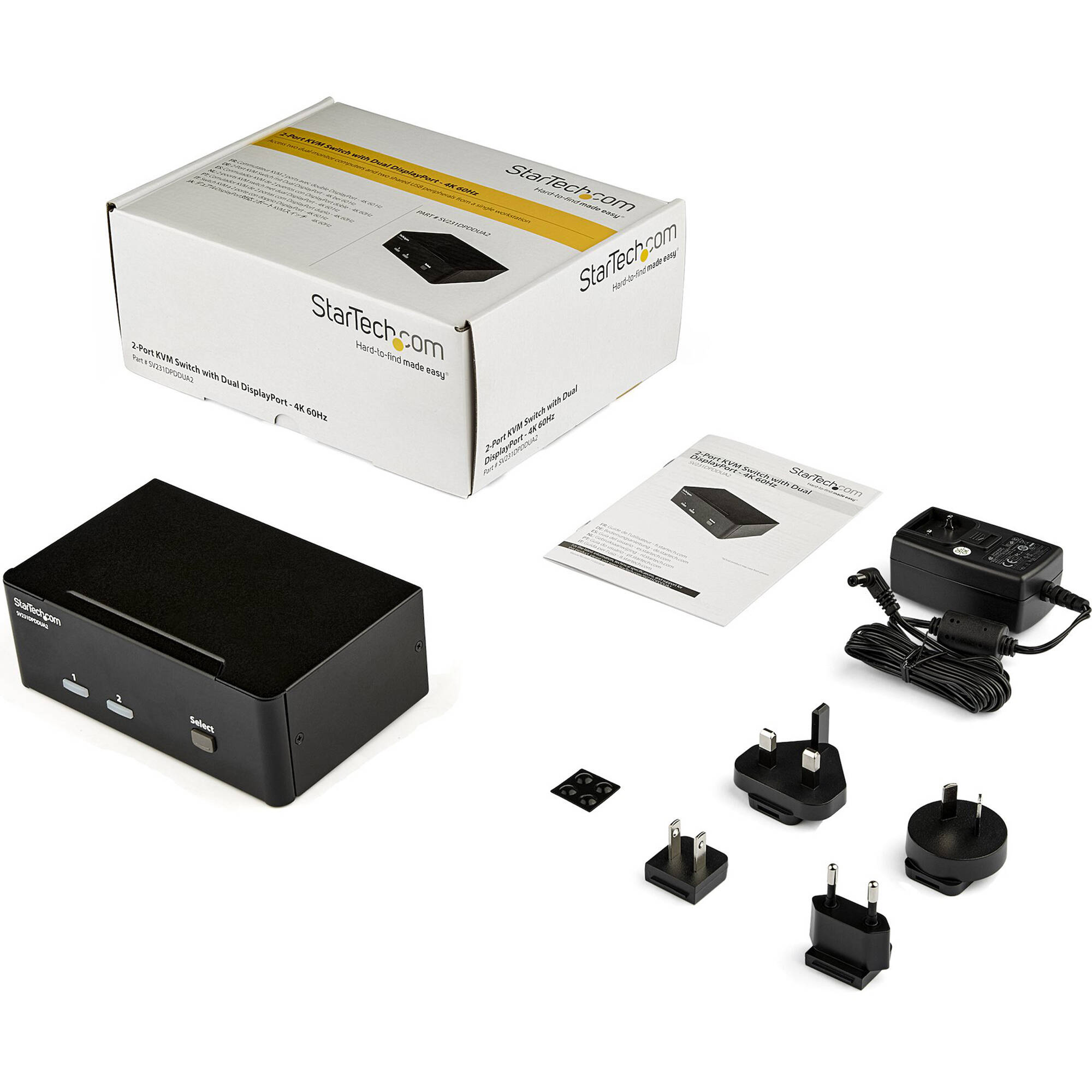 StarTech 2-port dual DisplayPort KVM switch for two dual-monitor computers, TAA compliant — view 5