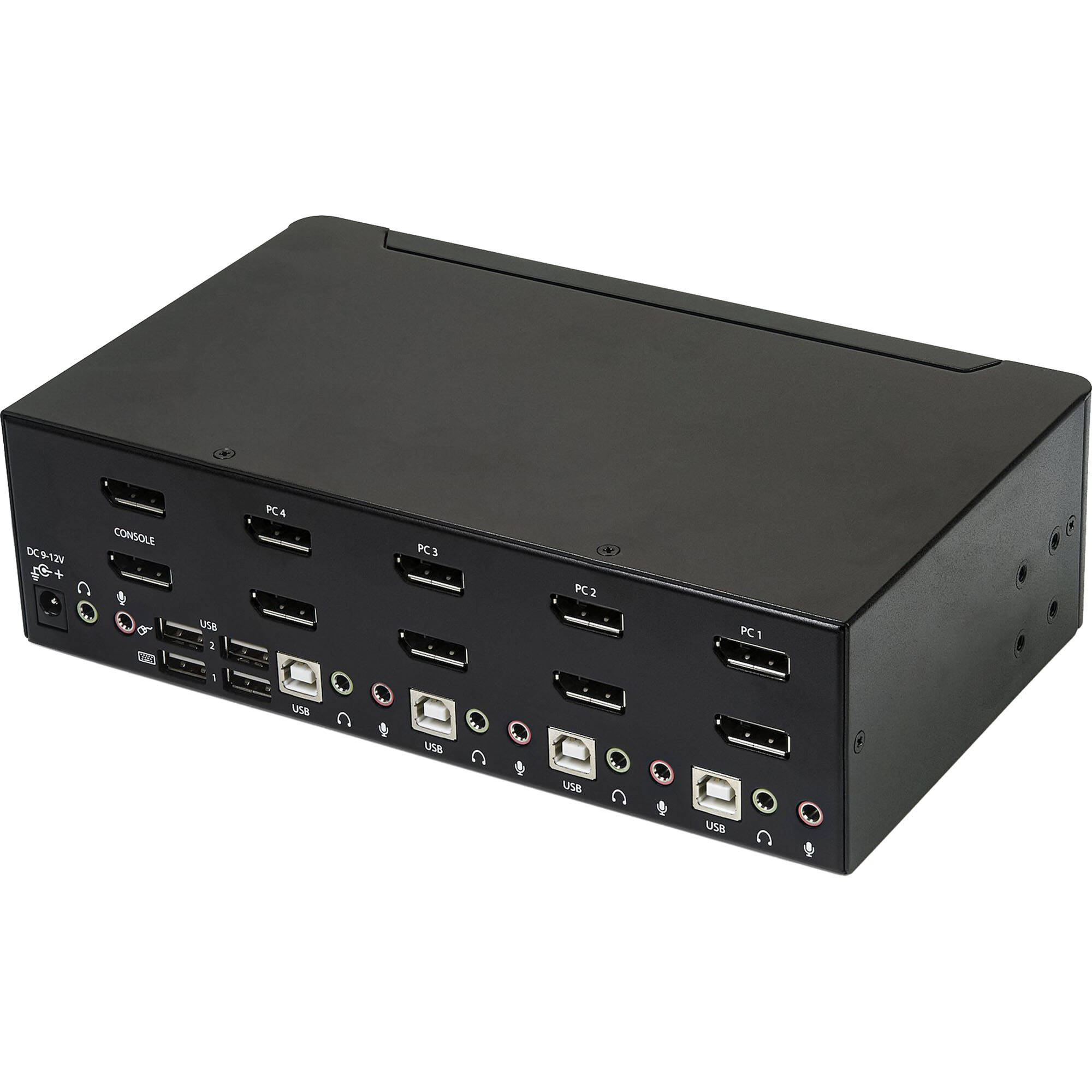 StarTech 4-port dual DisplayPort KVM switch with 4K 60 Hz support for shared dual-monitor control — view 2