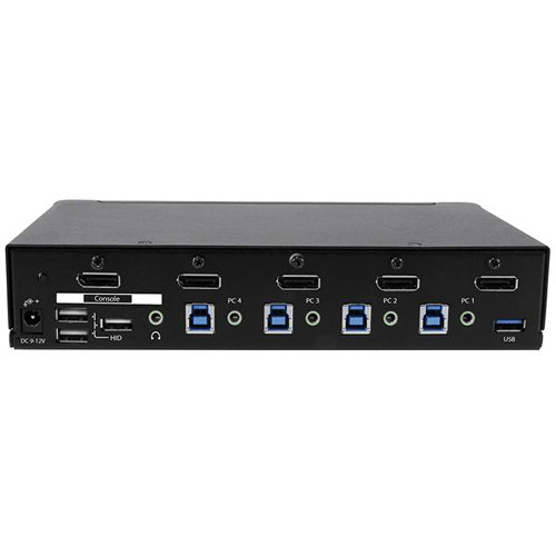 StarTech 4-port DisplayPort USB 3.0 KVM switch for rack-mounted console control — view 2