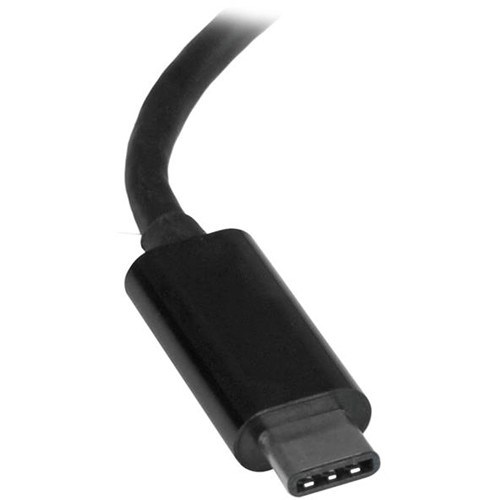 StarTech USB C to Gigabit Adapter US1GC30B with USB 3.1 Type-C connector and compact black desktop design — view 2