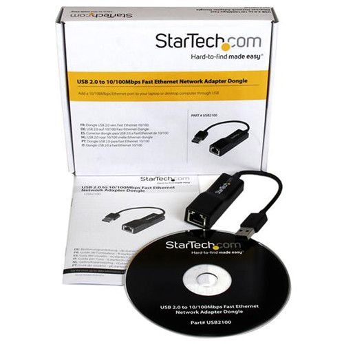 StarTech USB2100 USB to Ethernet adapter dongle for 10/100 Mbps Fast Ethernet — view 3