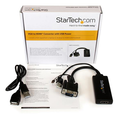 StarTech VGA2HDU VGA to HDMI adapter with audio and USB power for 1080p displays — view 5