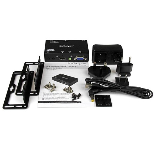 StarTech VS221VGA2HD HDMI and VGA to HDMI converter switch for 1080p AV source switching — view 5