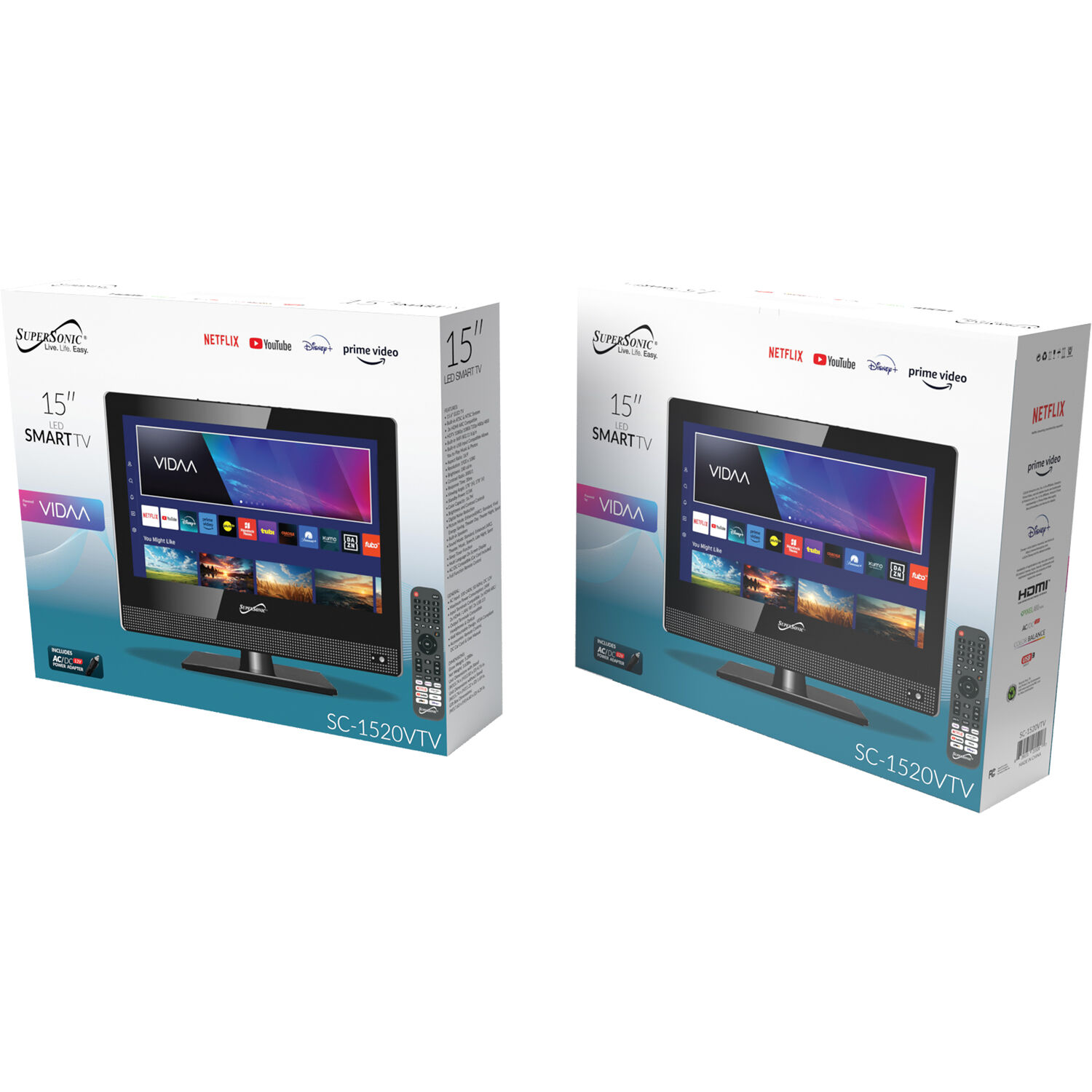Supersonic 15.6-inch LED Smart TV with 1080p display and three HDMI ports — view 11