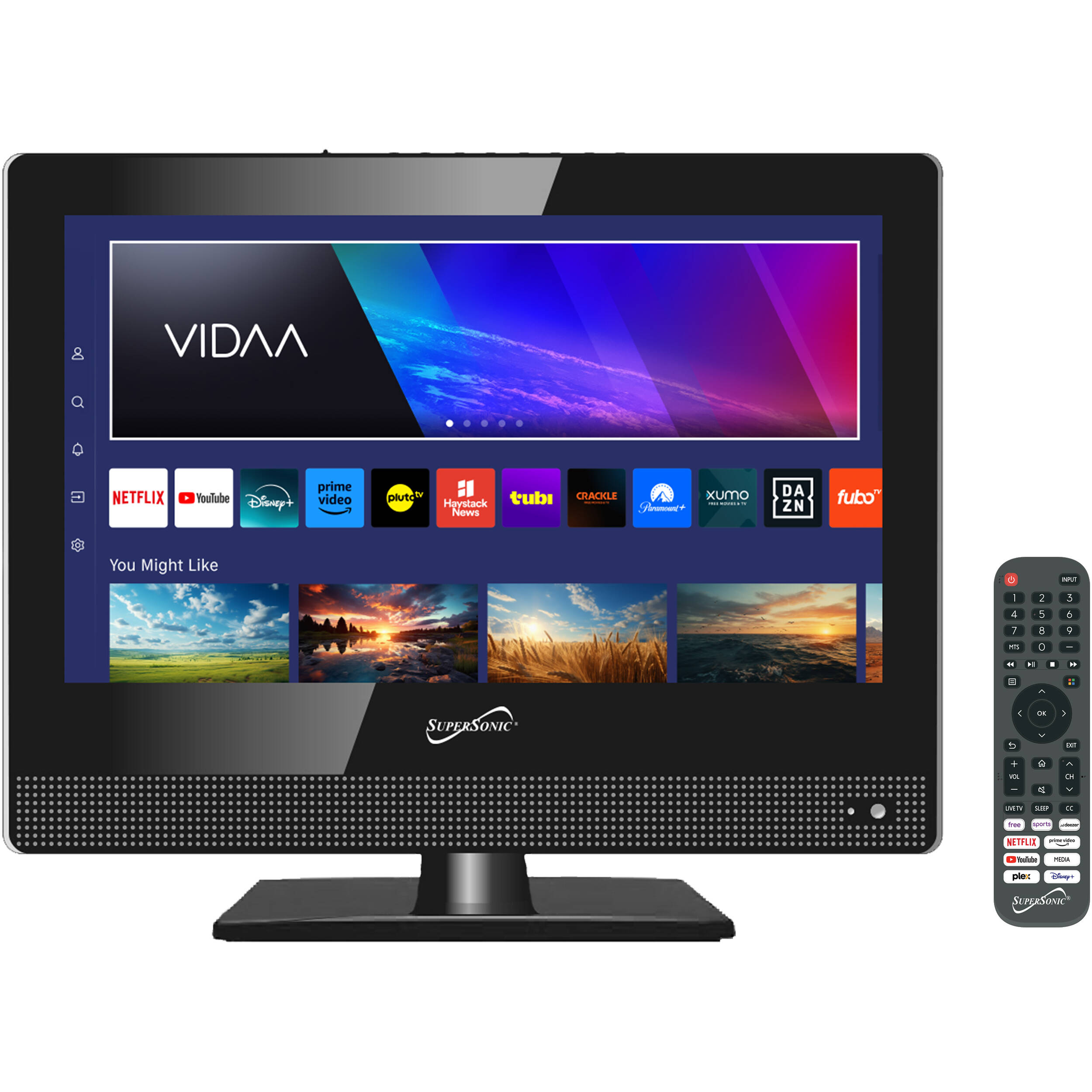 Supersonic 15.6-inch LED Smart TV with 1080p display and three HDMI ports — view 4