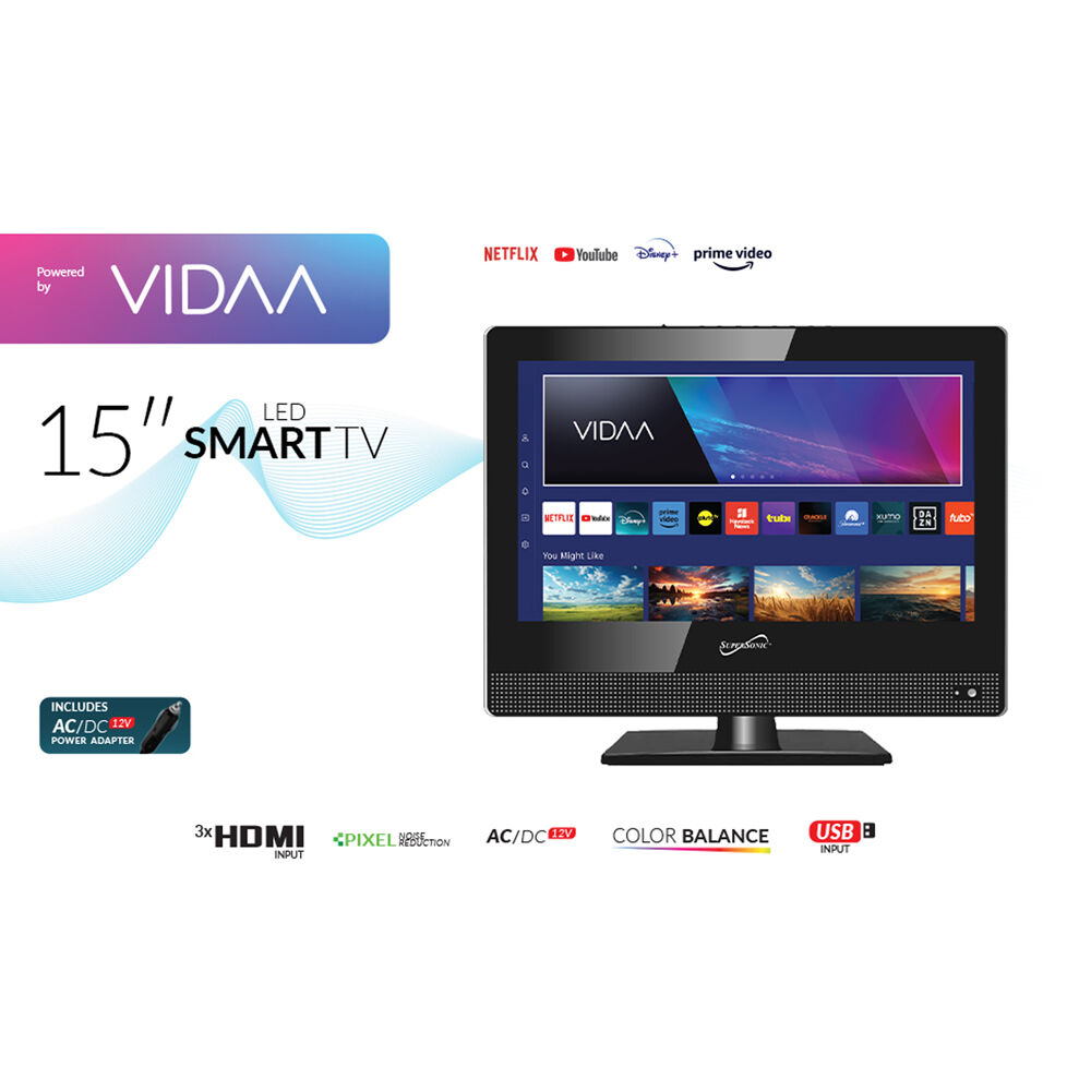 Supersonic 15.6-inch LED Smart TV with 1080p display and three HDMI ports — view 7
