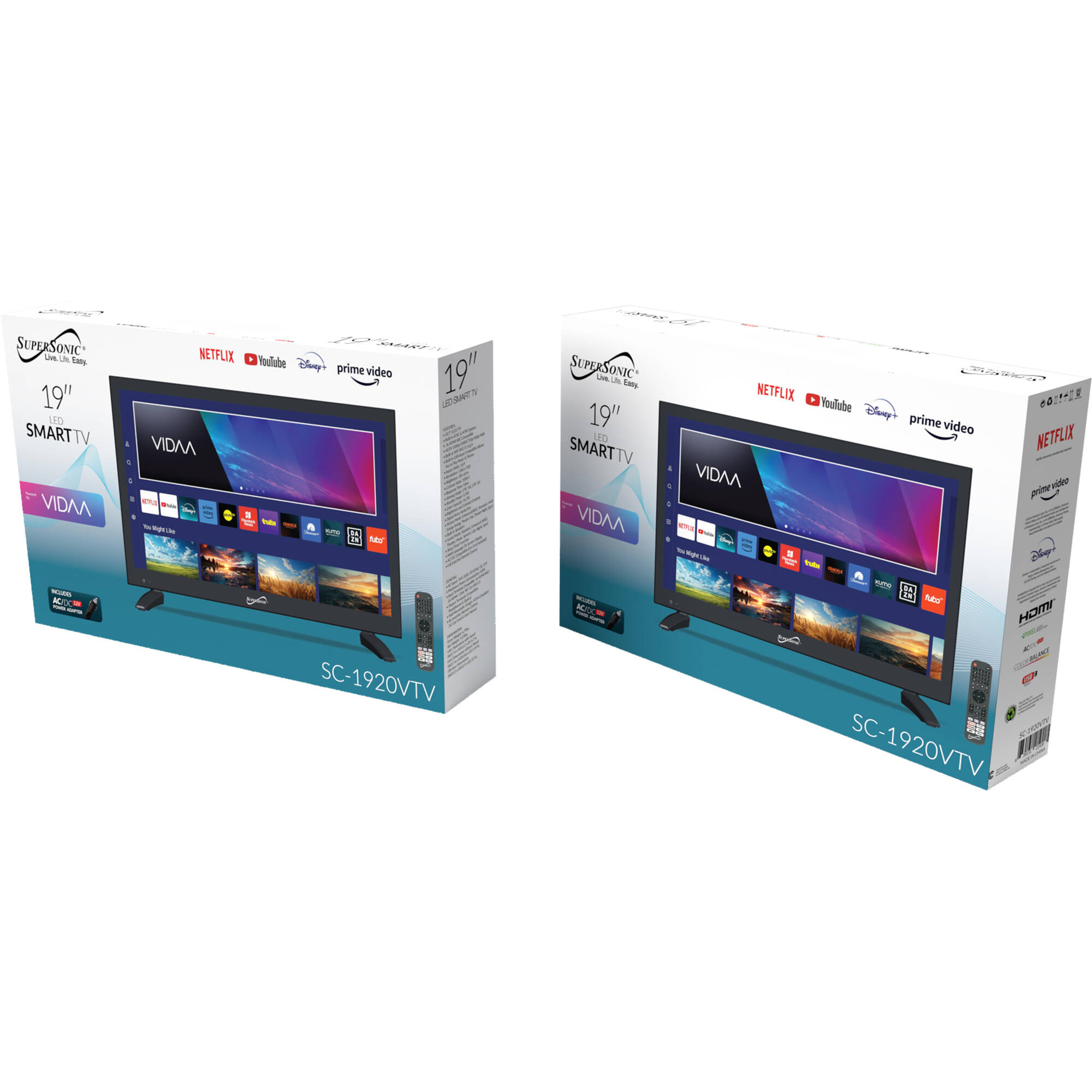 SUPERSONIC 19-inch VIDAA Smart TV with HDMI and Wi-Fi — view 10