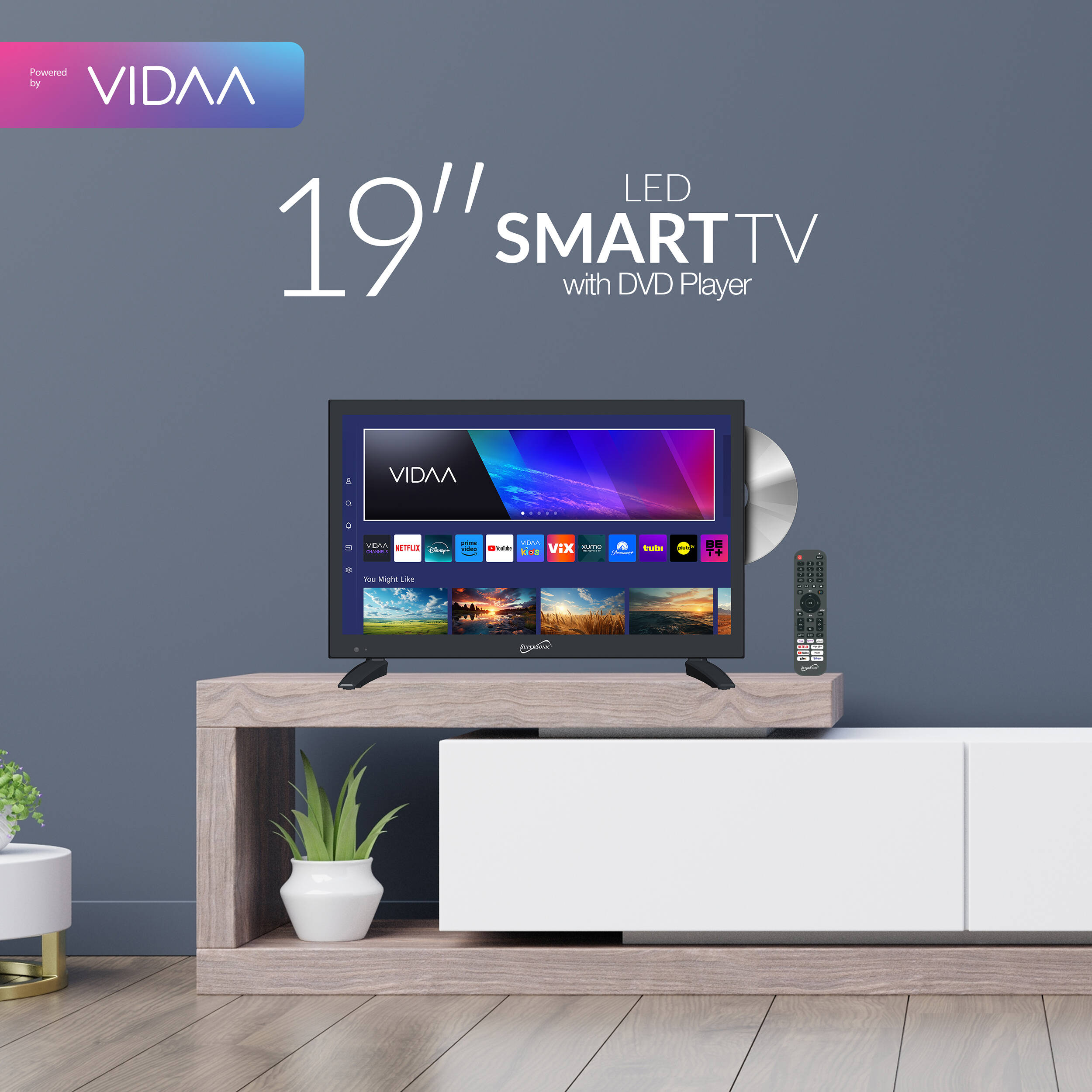 Supersonic 19" VIDAA TV w/DVD — view 6
