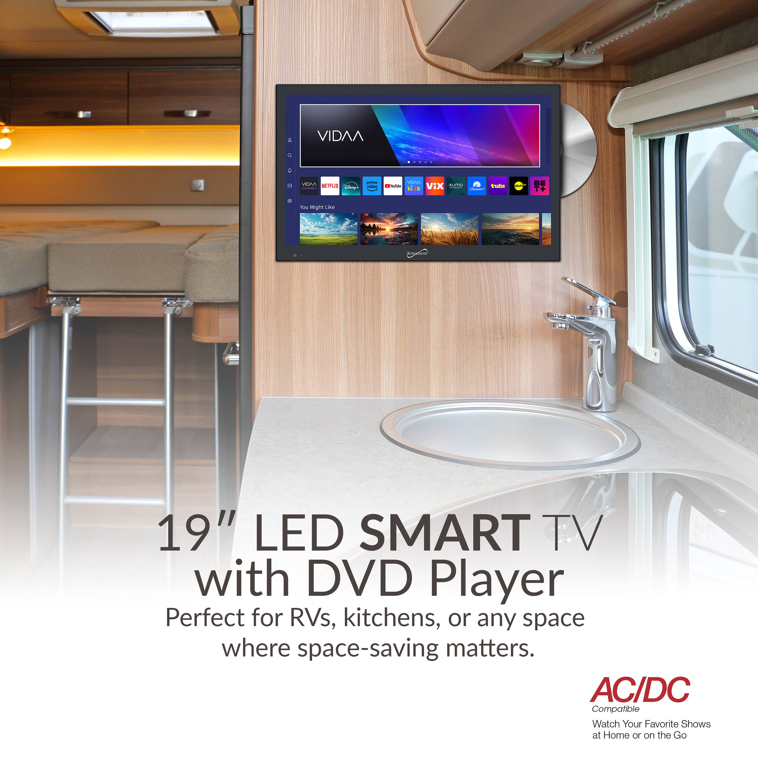Supersonic 19" VIDAA TV w/DVD — view 7