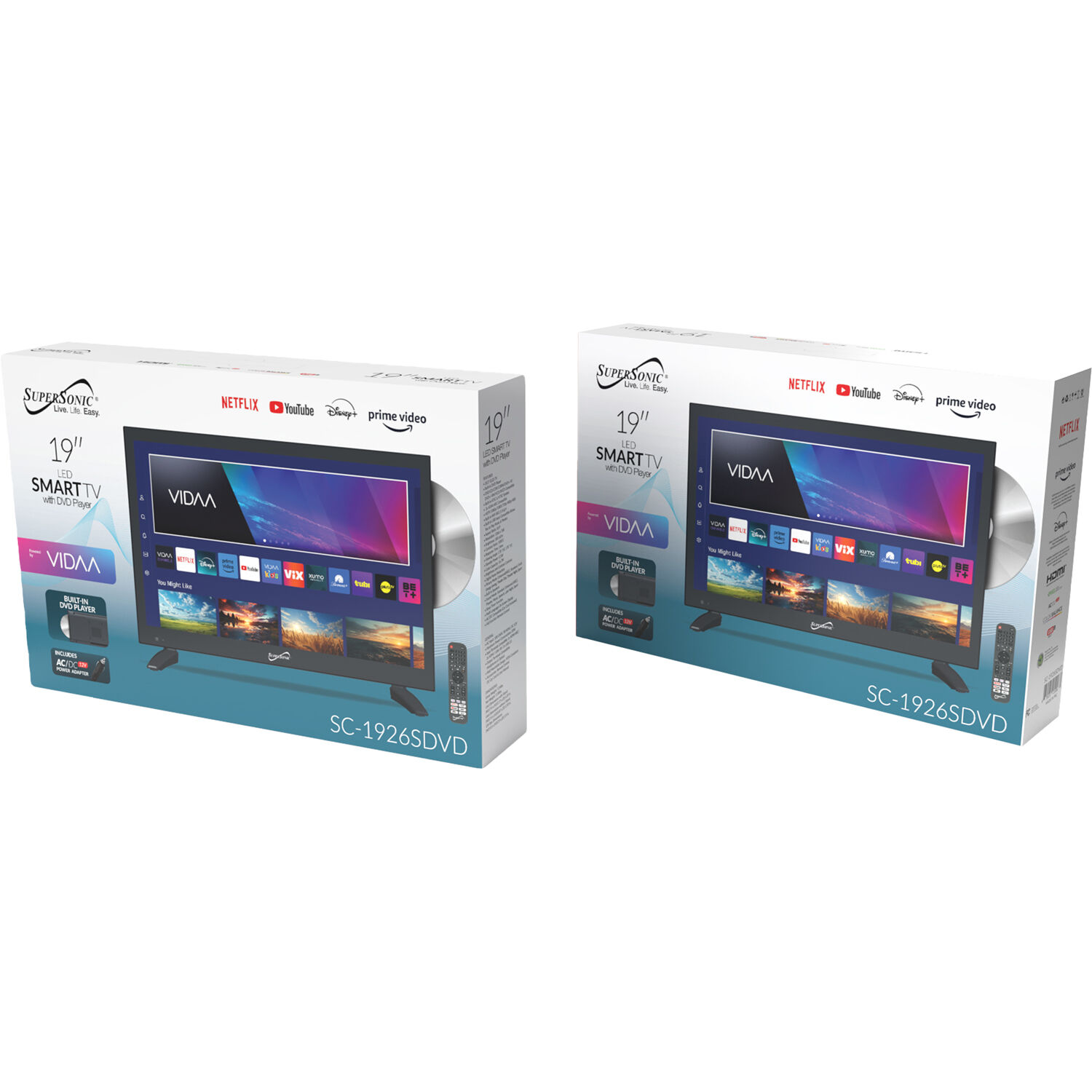 Supersonic 19" VIDAA TV w/DVD — view 8