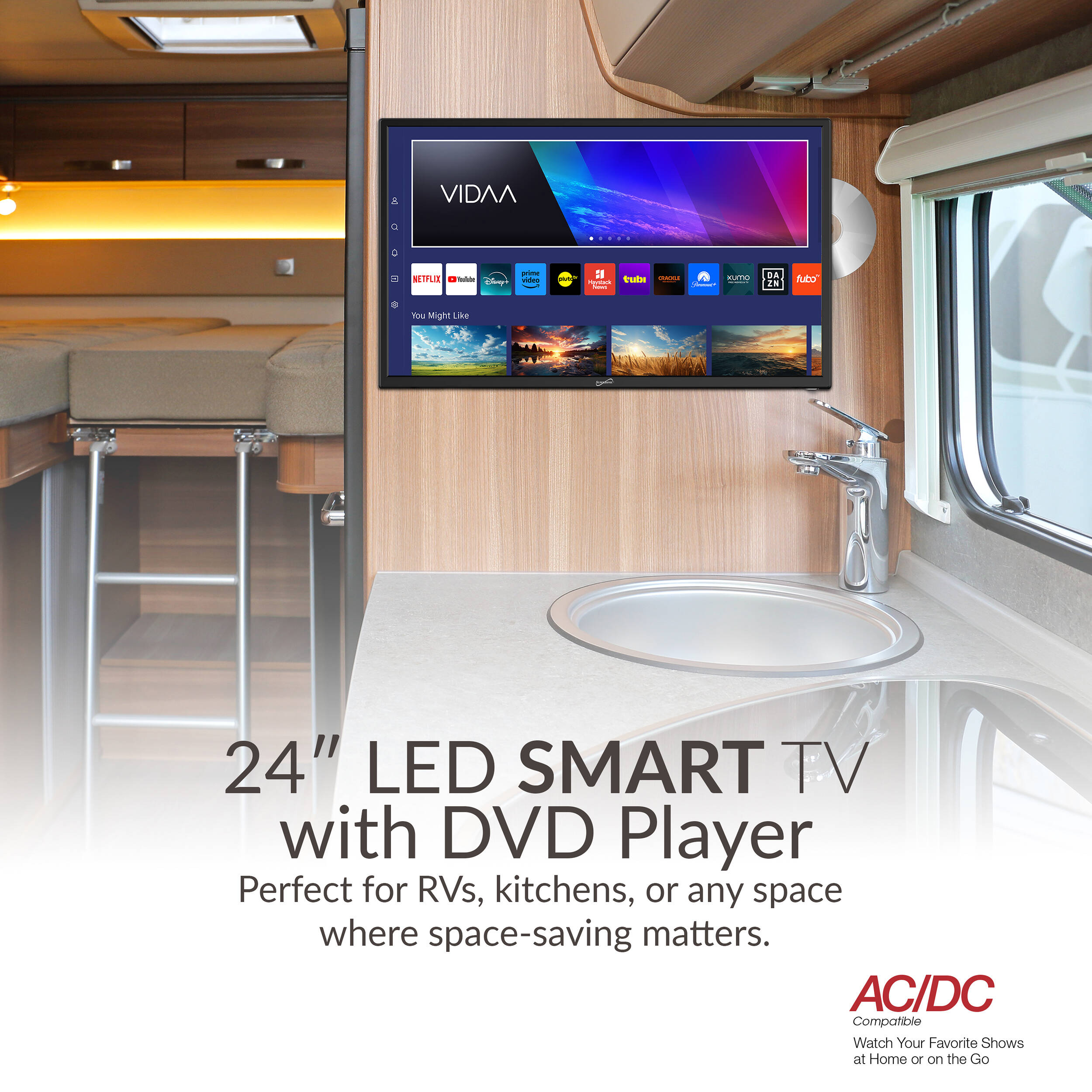 Supersonic 24"Smart HDTV DVD — view 8