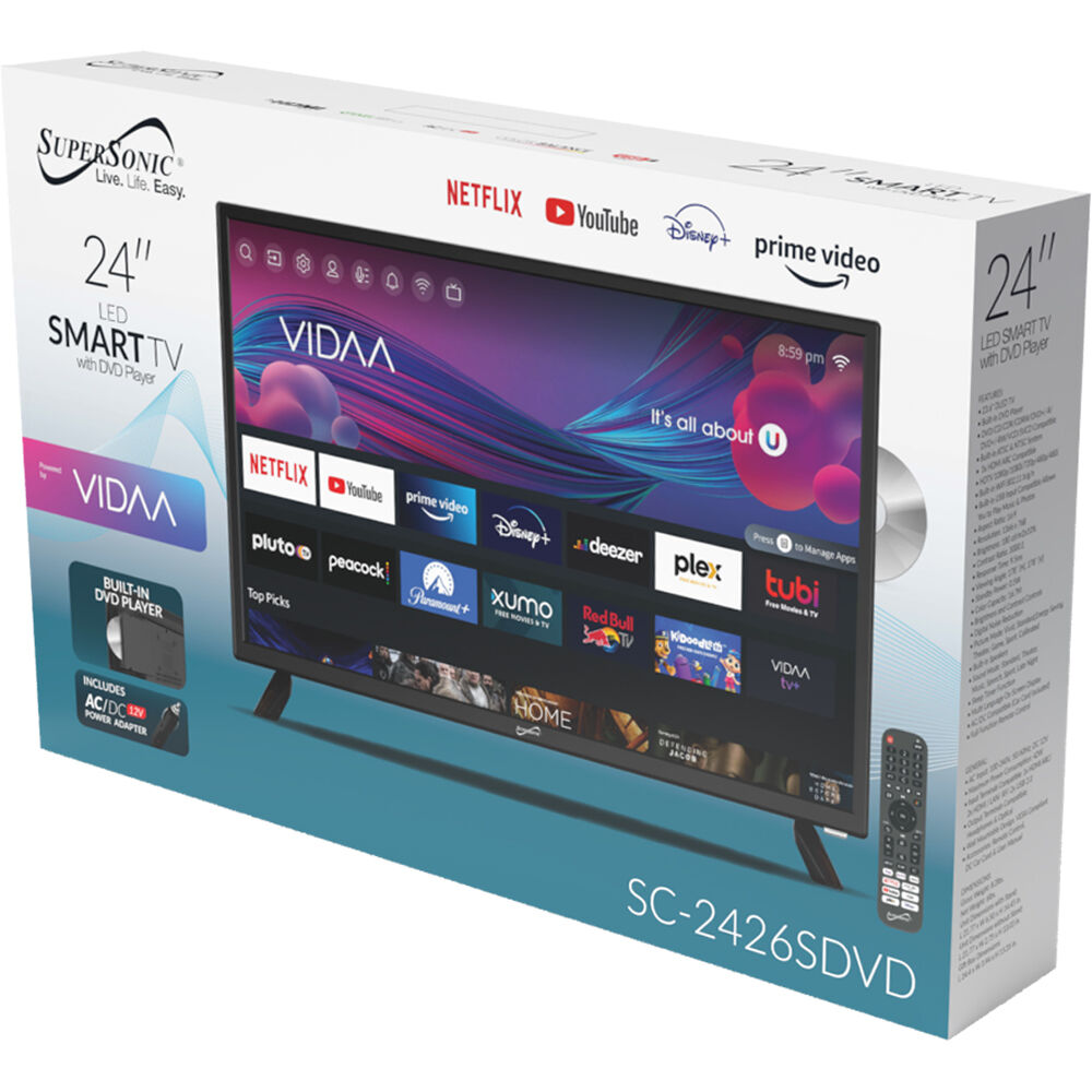 Supersonic 24"Smart HDTV DVD — view 9