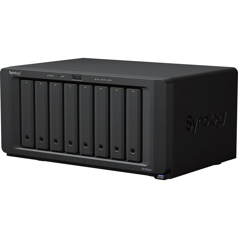 Synology DS1823xs+ 8-bay diskless desktop NAS with hot-swappable drive bays — view 3