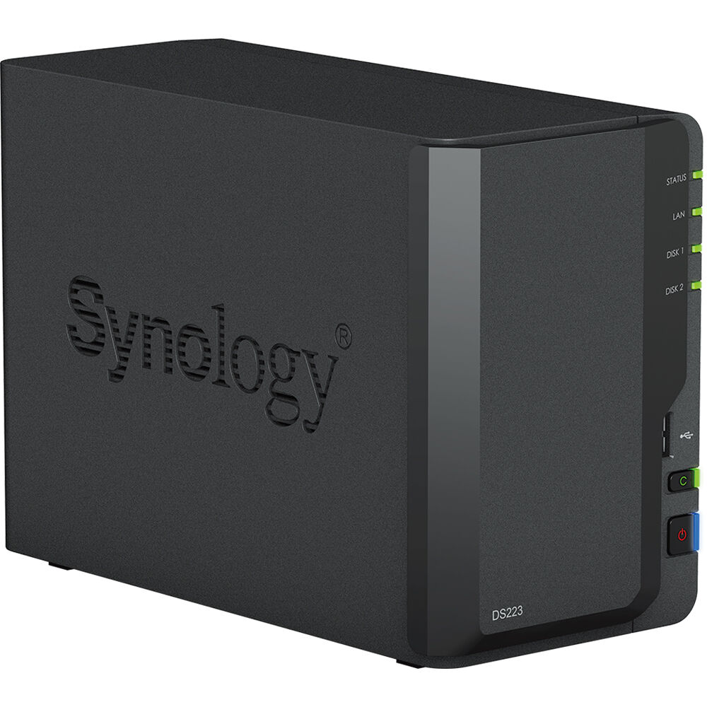 Synology DiskStation DS223 2-bay desktop NAS storage enclosure — view 2