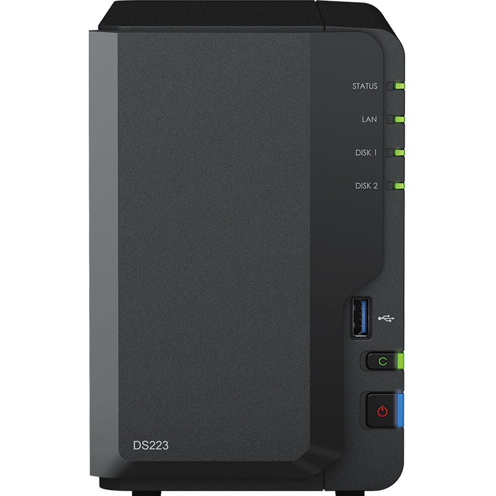 Synology DiskStation DS223 2-bay desktop NAS storage enclosure — view 3