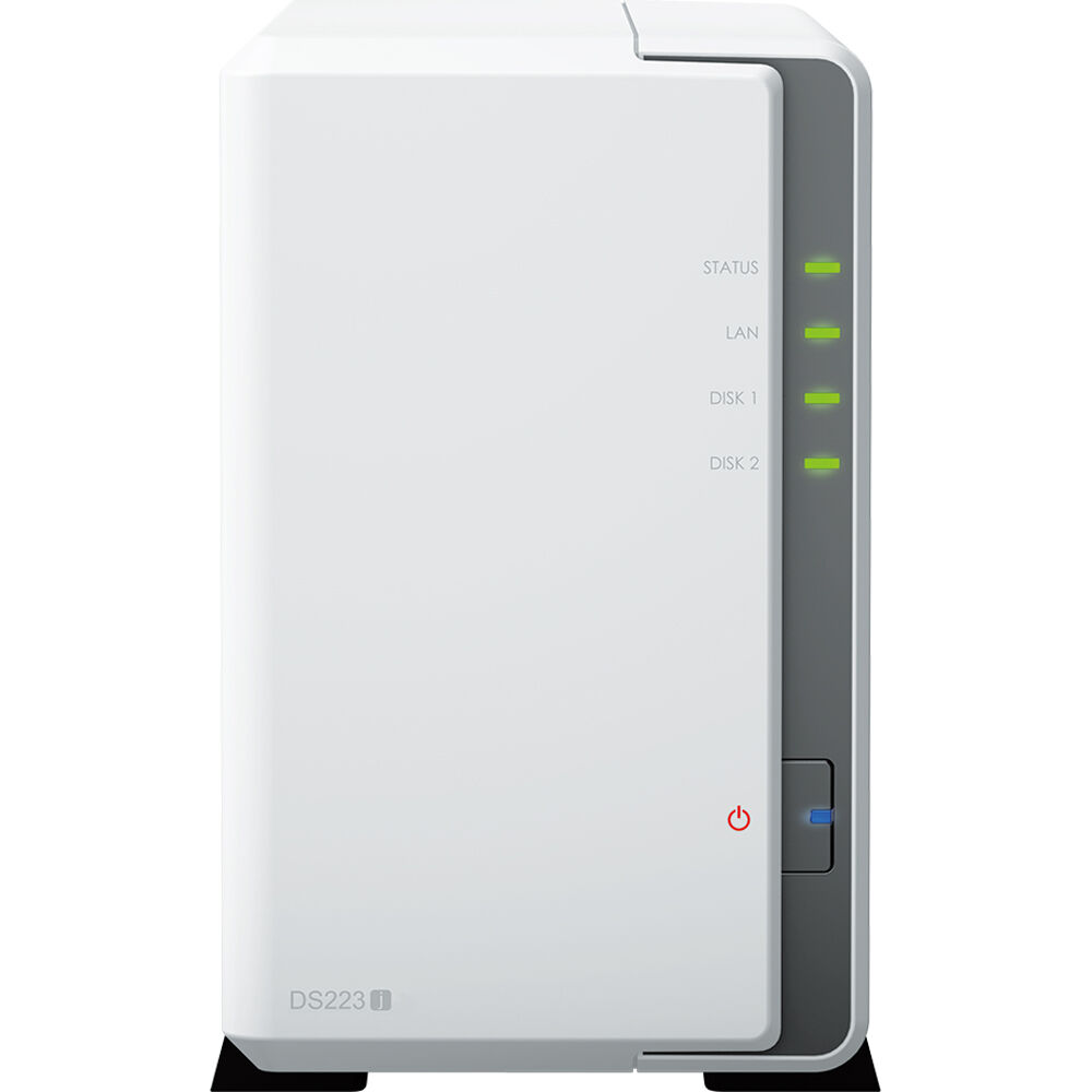Synology DiskStation DS223j 2-bay diskless desktop NAS for small-office file storage — view 2