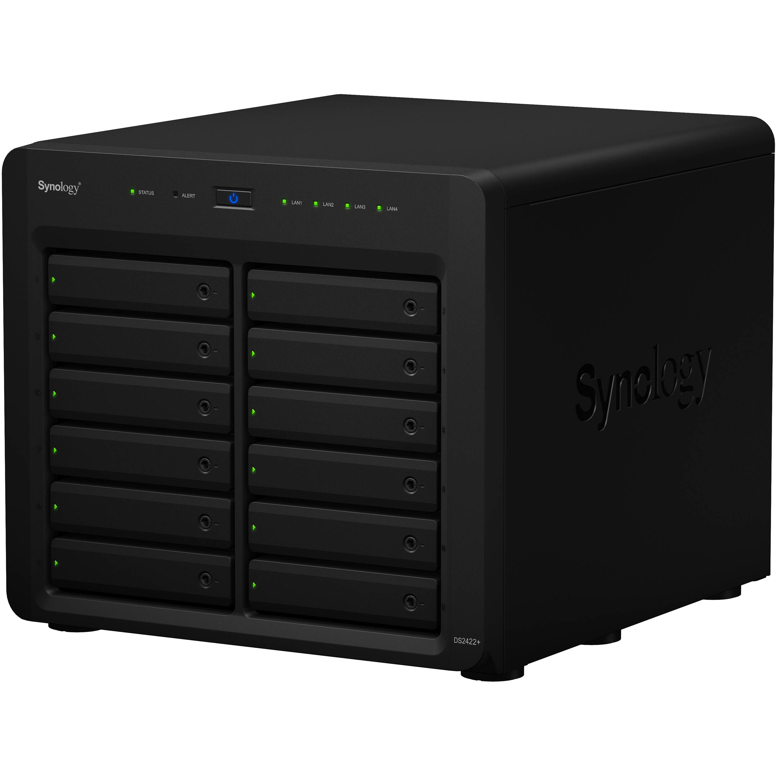 Synology DS2422+ 12-bay rack-mount NAS diskless front view — view 5