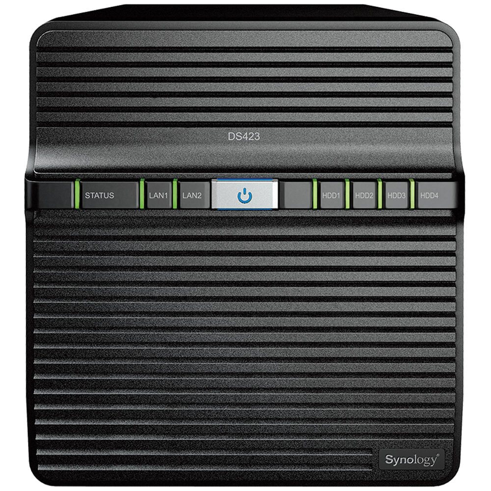 Synology DS423 4-bay DiskStation NAS chassis, diskless desktop storage system — view 2