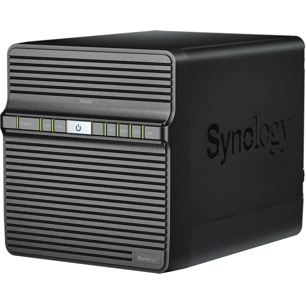 Synology DS423 4-bay DiskStation NAS chassis, diskless desktop storage system — view 3