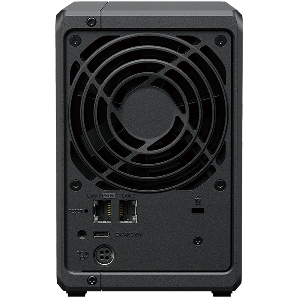 Synology DS725+ 2-bay desktop NAS chassis, diskless, front view — view 2