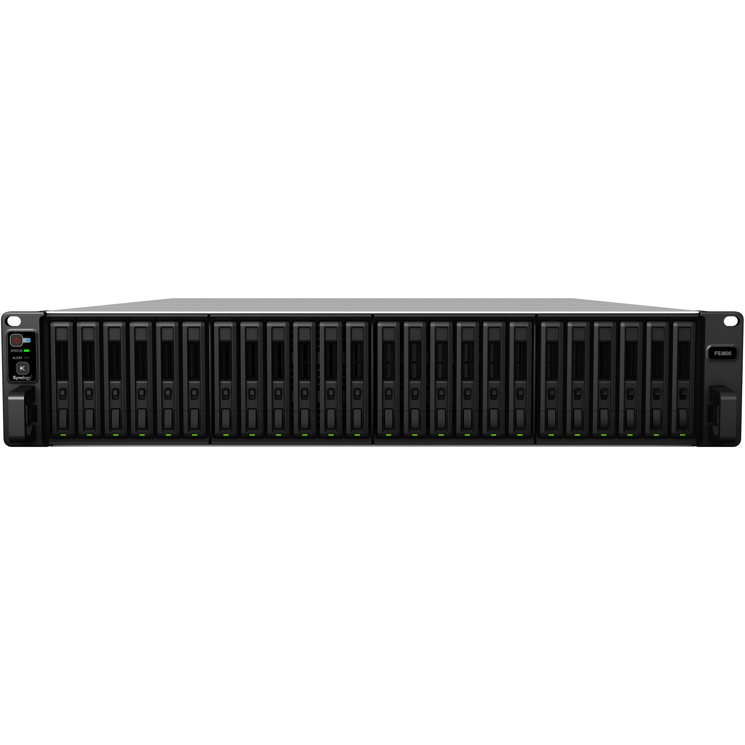 Synology FS3600 24-bay FlashStation rack-mount all-flash array with 10 Gigabit Ethernet — view 2