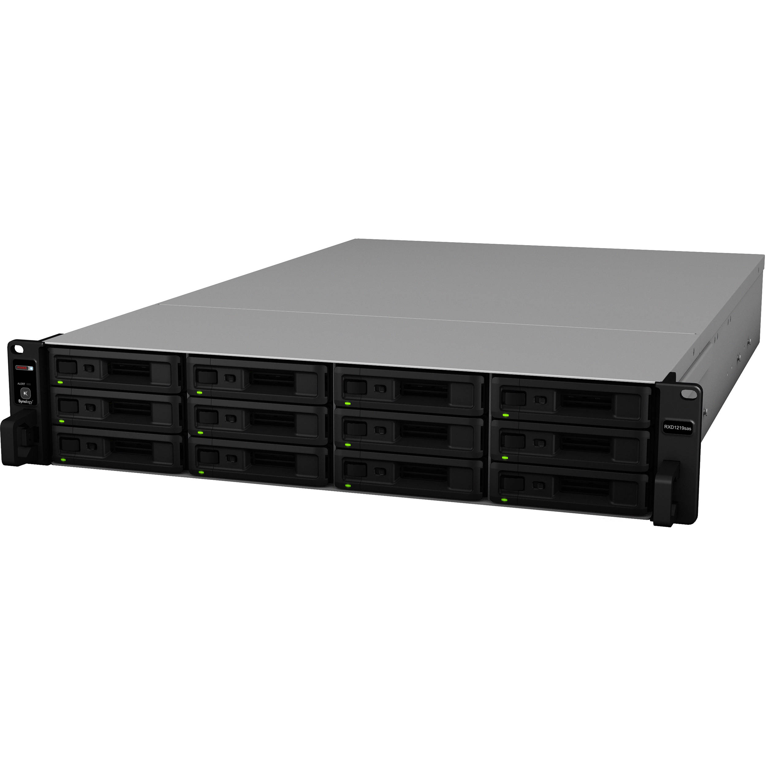Synology RXD1219SAS 12-bay rack mounted expansion unit for enterprise storage growth — view 2