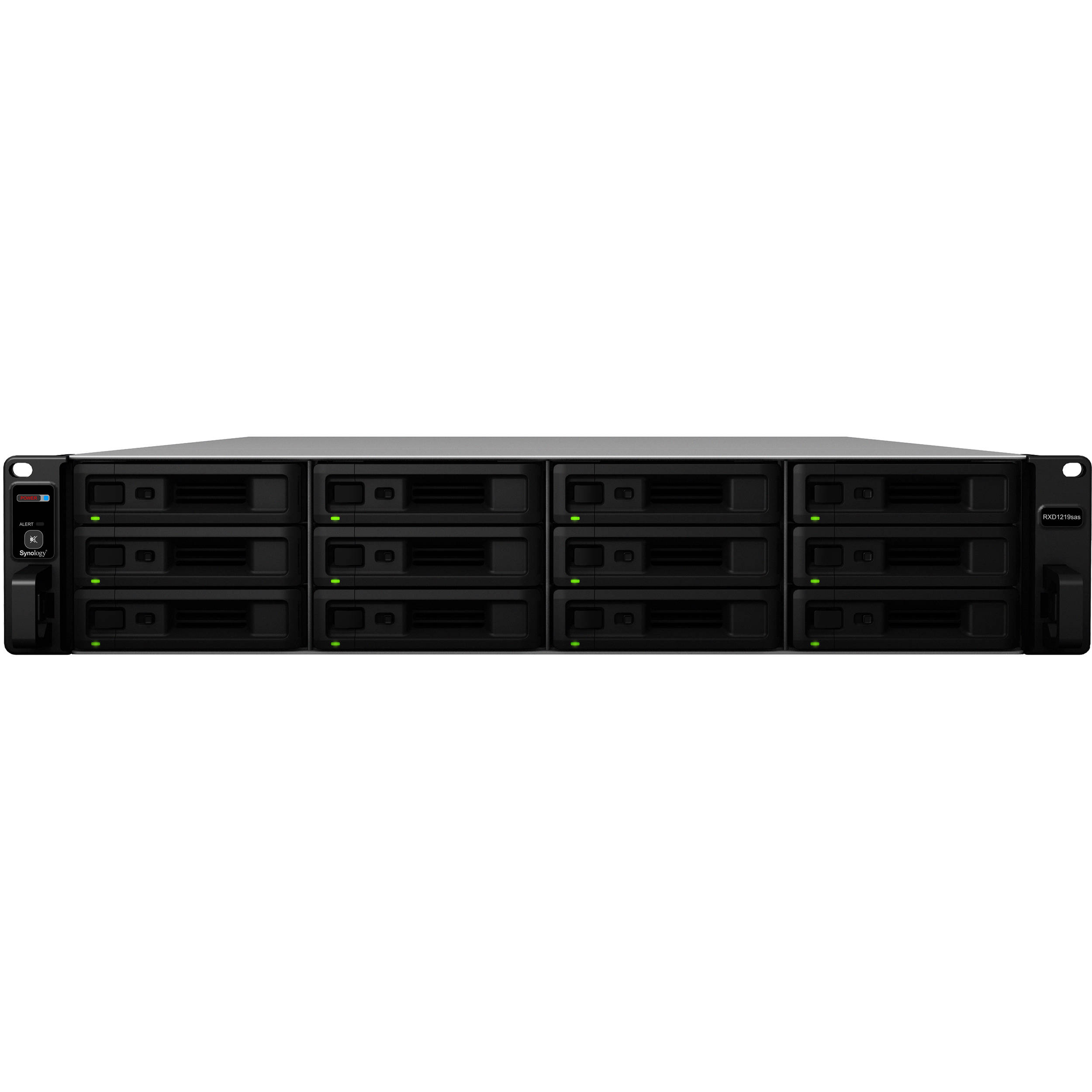 Synology RXD1219SAS 12-bay rack mounted expansion unit for enterprise storage growth — view 3