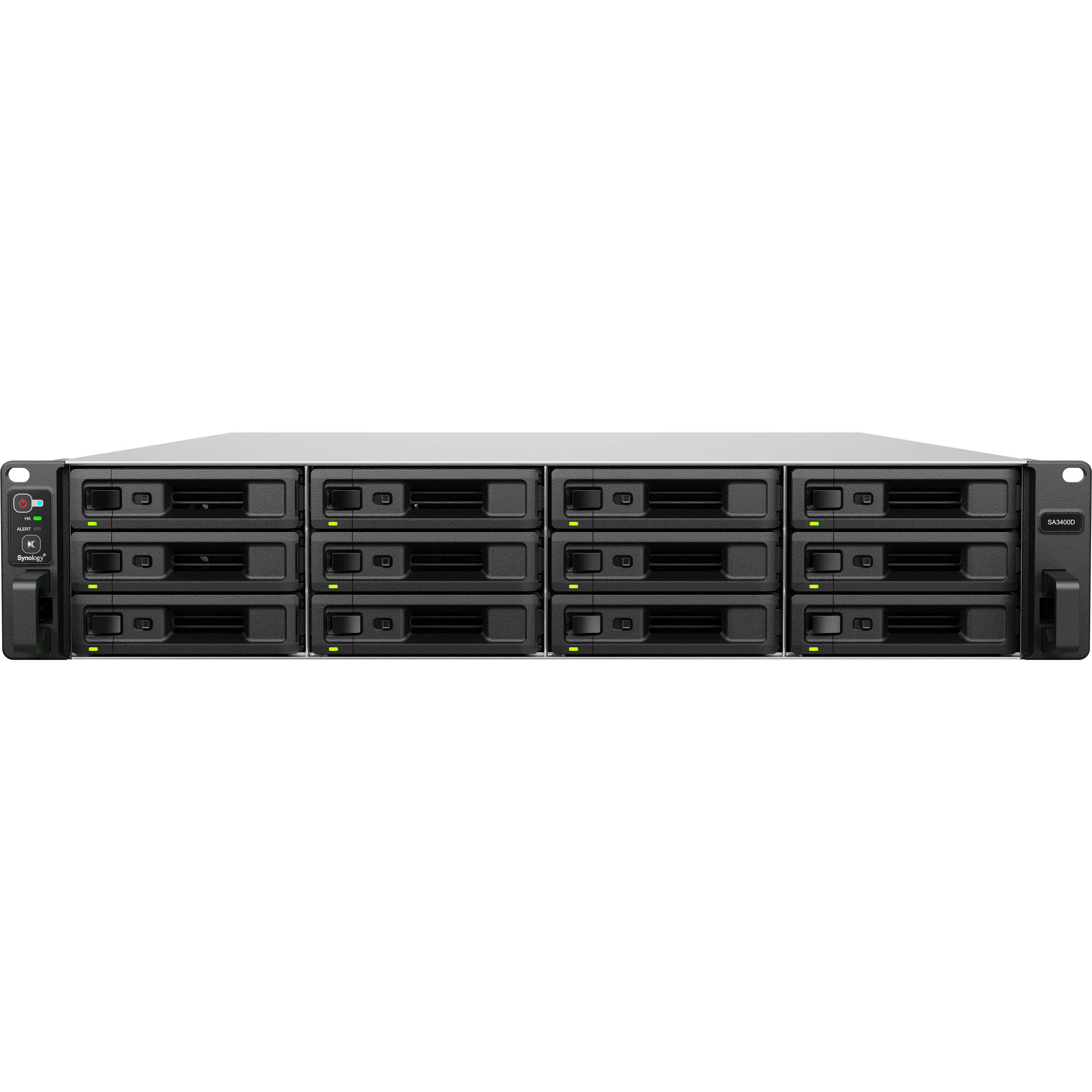 Synology SA3400D 12-bay high-availability SAN diskless rack-mount storage array — view 2