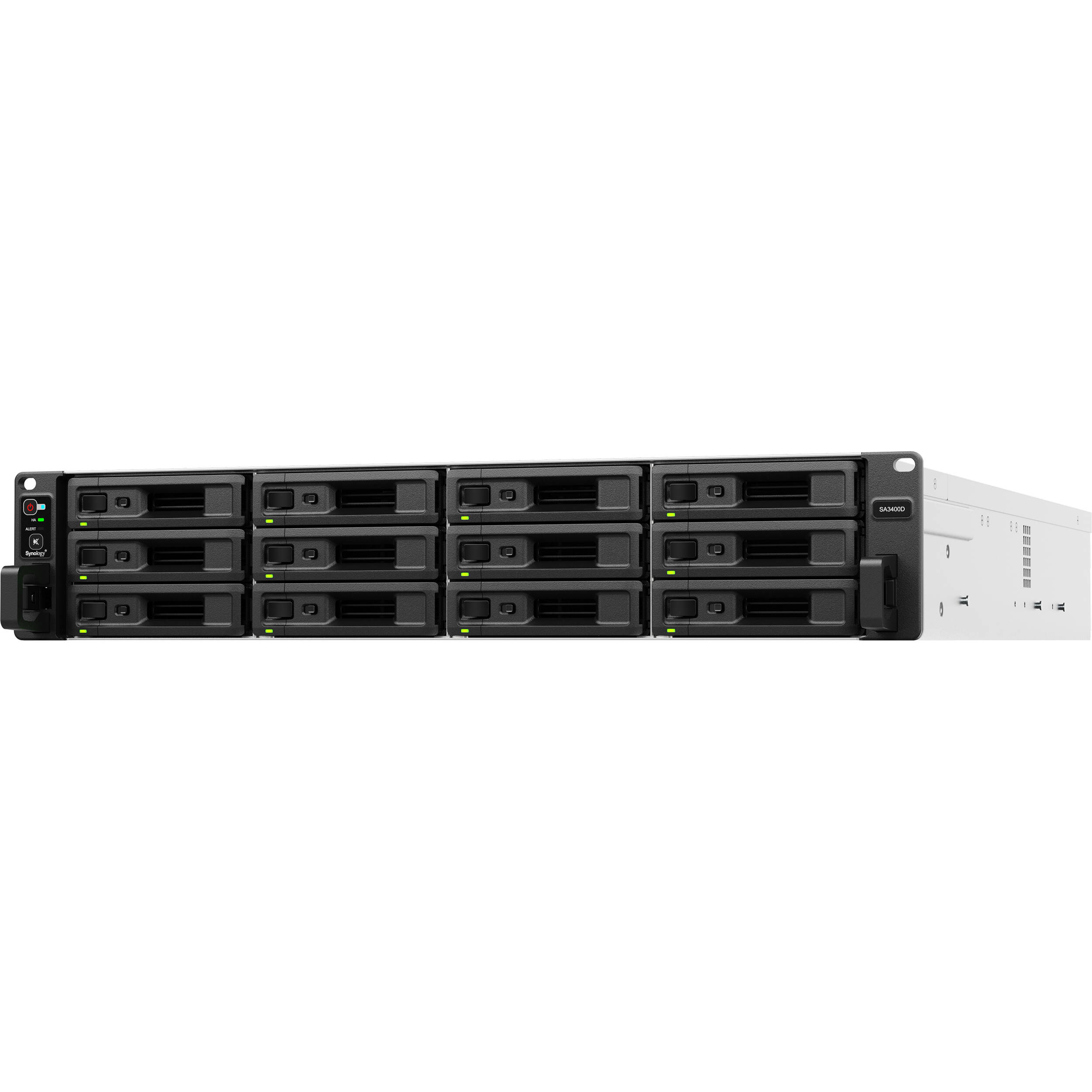 Synology SA3400D 12-bay high-availability SAN diskless rack-mount storage array — view 4