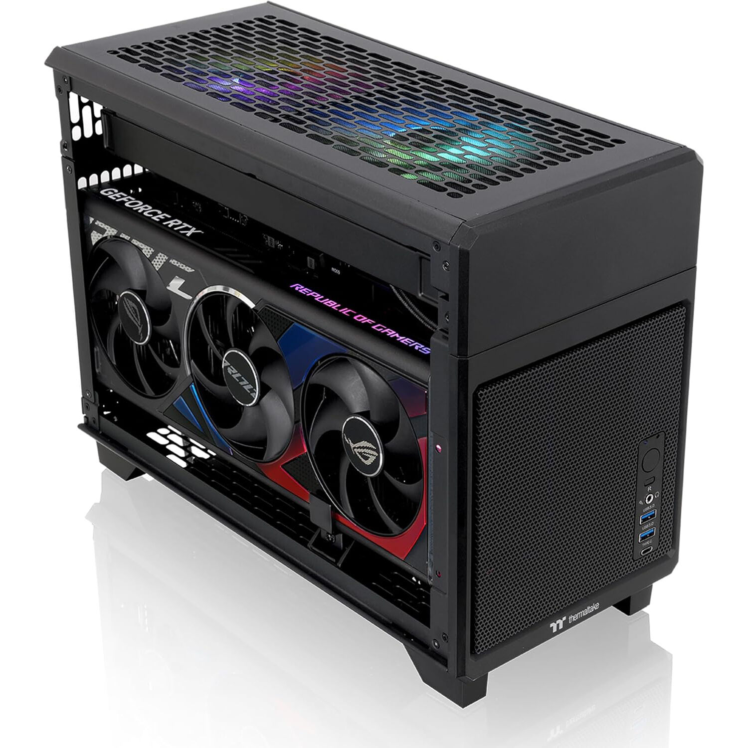 Thermaltake TR100 Black Mini-ITX small form factor case with magnetic side panels — view 4