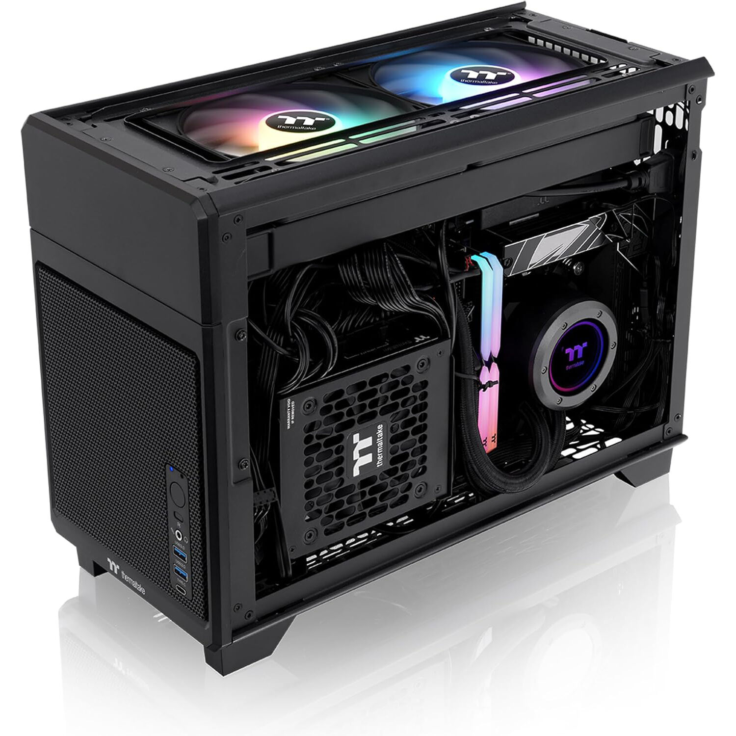Thermaltake TR100 Black Mini-ITX small form factor case with magnetic side panels — view 5