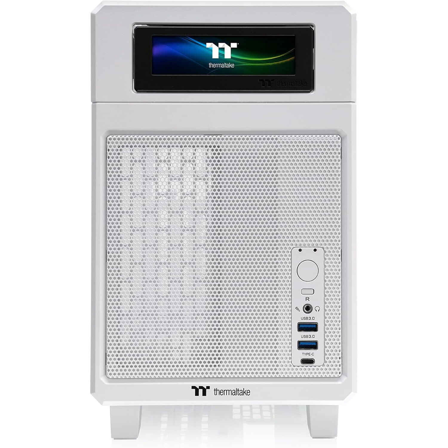Thermaltake TR100 Snow compact Mini-ITX PC case in white with small-form-factor design — view 2