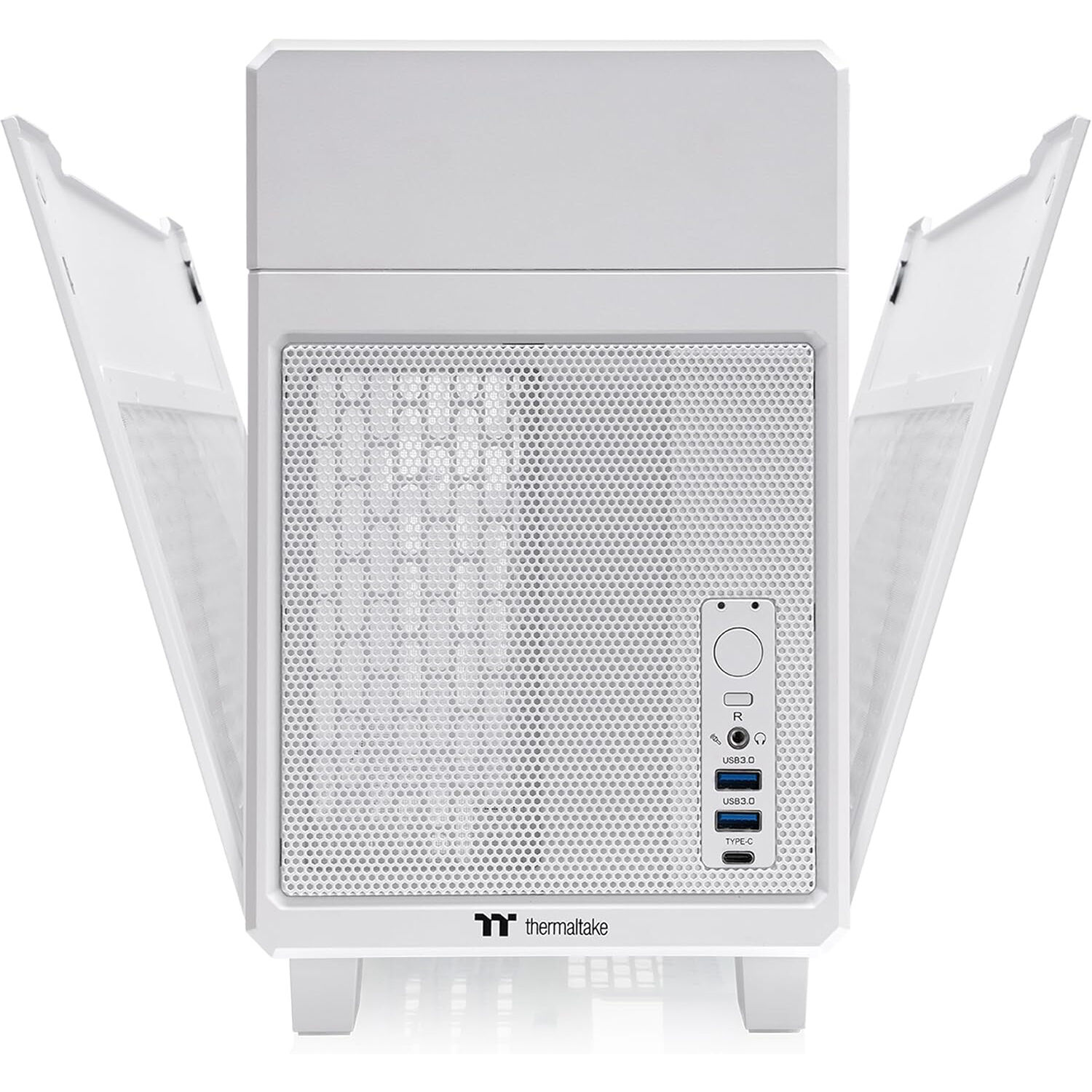 Thermaltake TR100 Snow compact Mini-ITX PC case in white with small-form-factor design — view 3