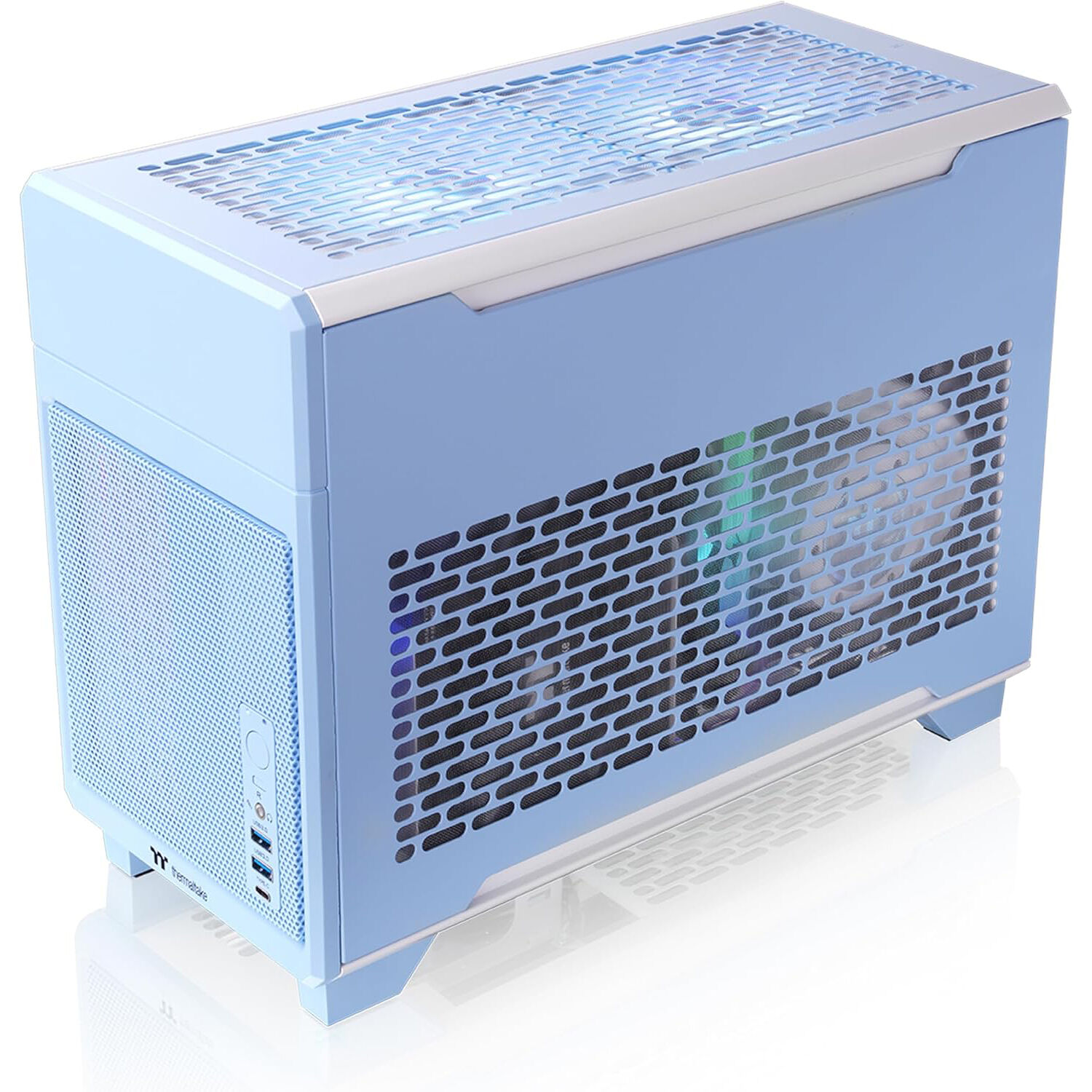 Thermaltake Tower 600 Gravel Sand mid-tower ATX case with vertical layout and tempered glass panels — view 4