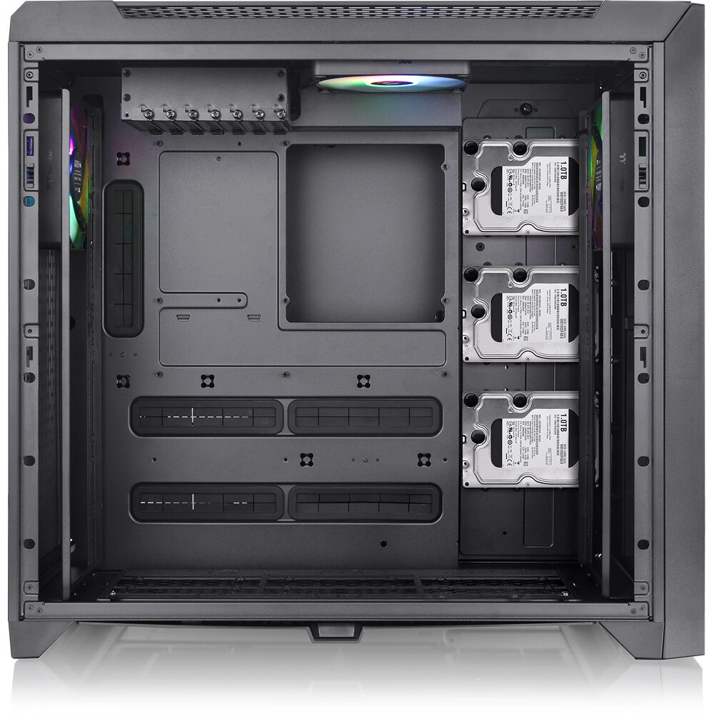 Thermaltake C750 TG ARGB Black mid tower PC case with tempered glass side panel — view 11