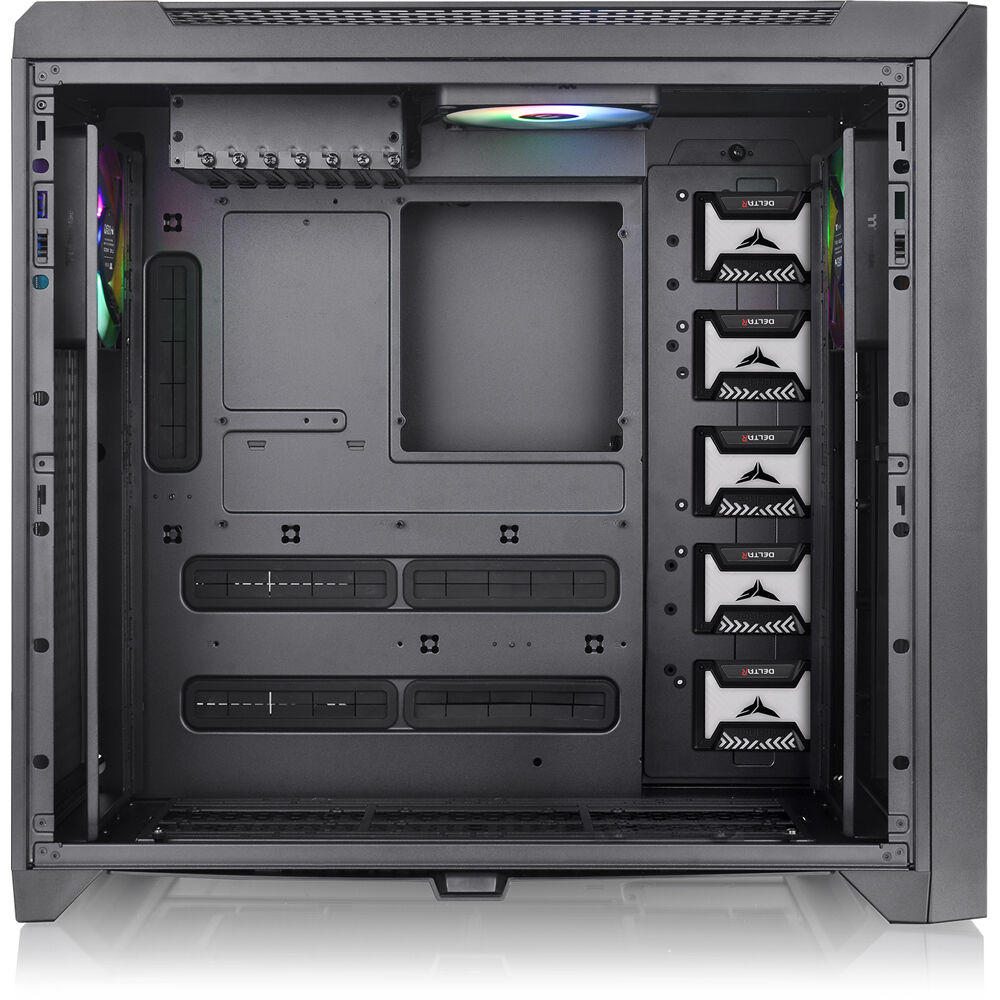 Thermaltake C750 TG ARGB Black mid tower PC case with tempered glass side panel — view 12
