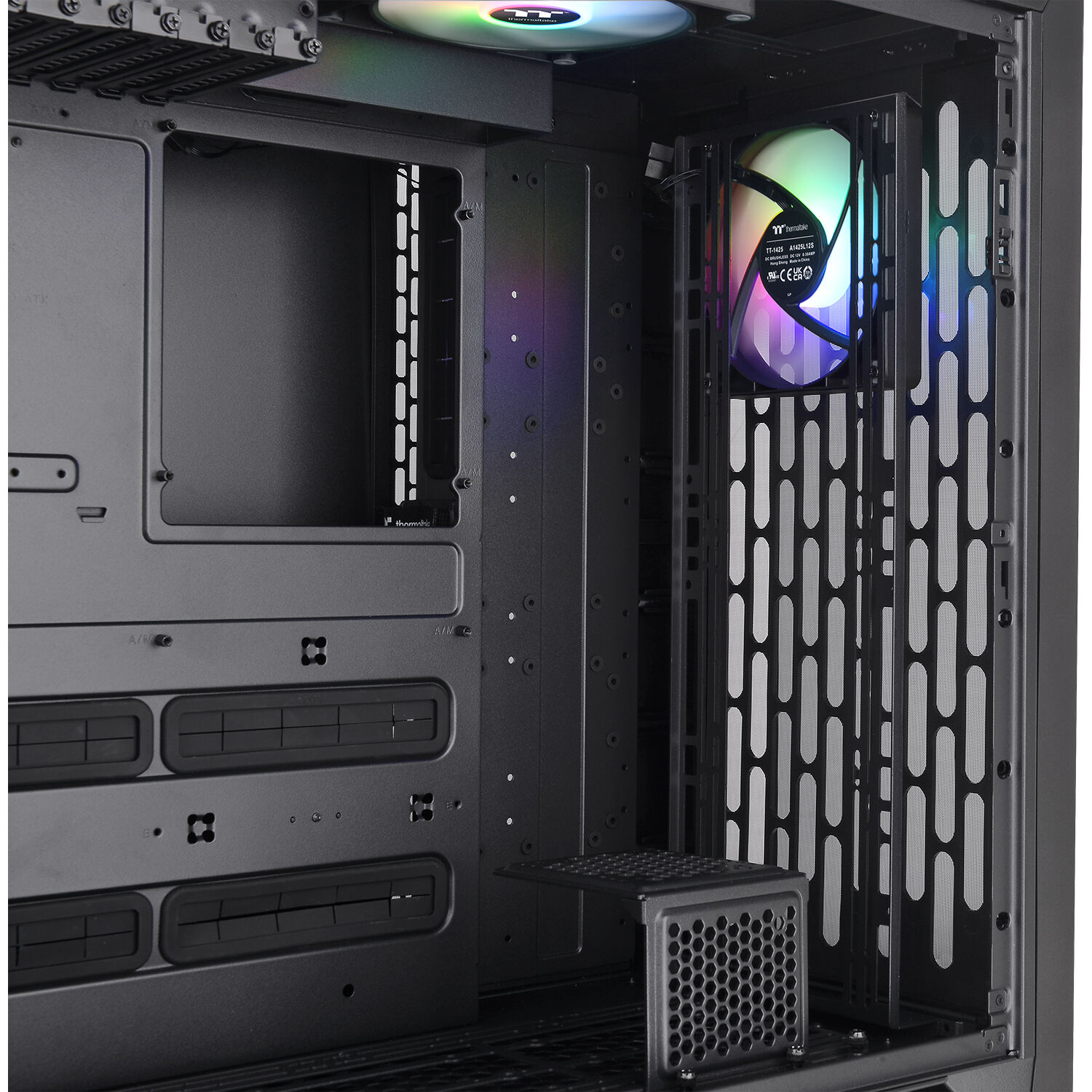 Thermaltake C750 TG ARGB Black mid tower PC case with tempered glass side panel — view 23