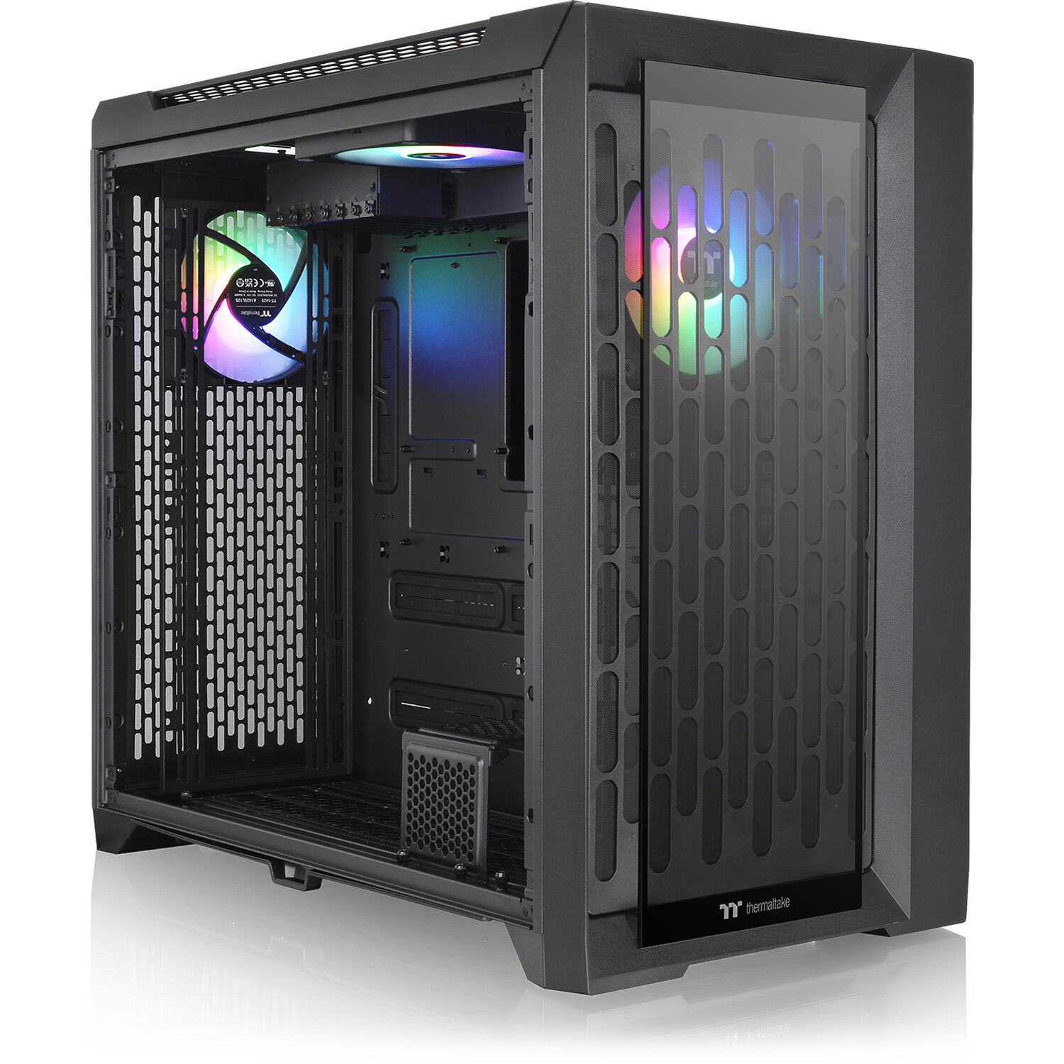 Thermaltake C750 TG ARGB Black mid tower PC case with tempered glass side panel — view 4