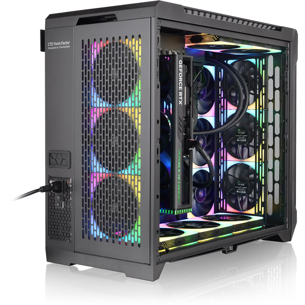 Thermaltake C750 TG ARGB Black mid tower PC case with tempered glass side panel — view 43