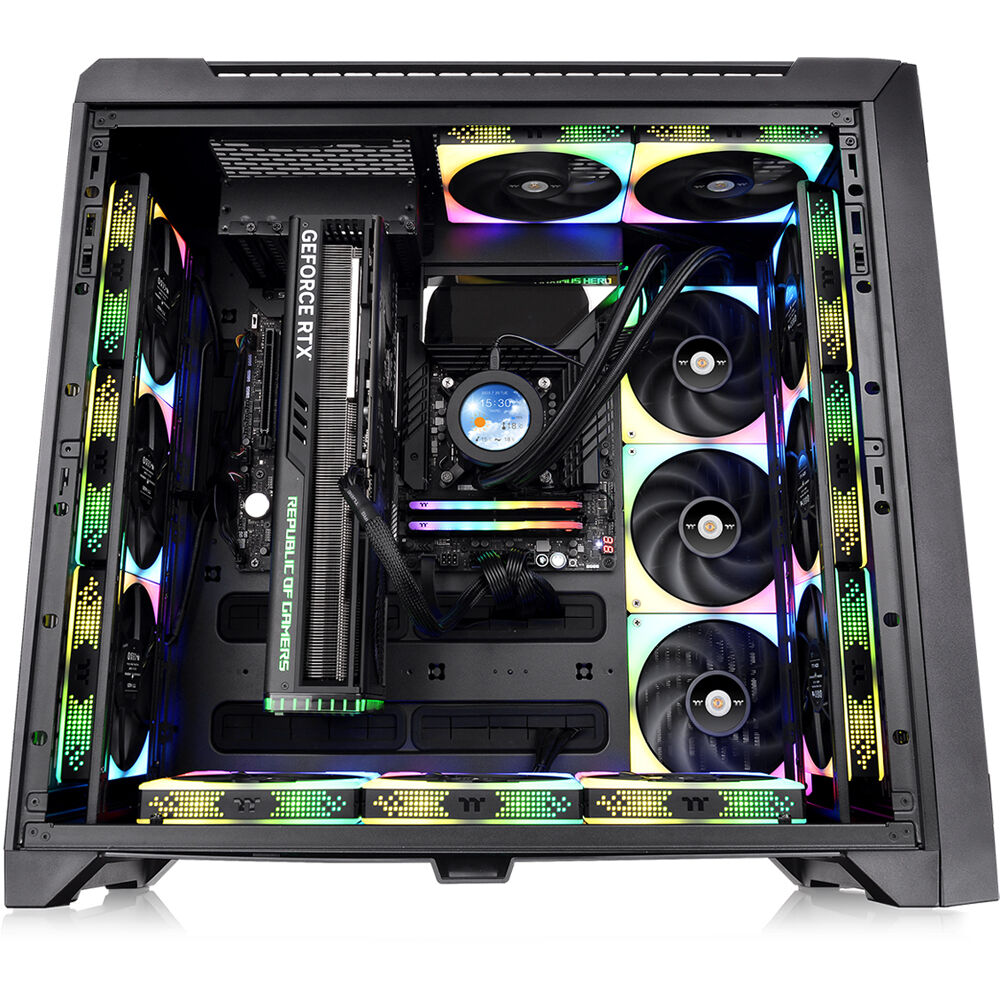 Thermaltake C750 TG ARGB Black mid tower PC case with tempered glass side panel — view 49