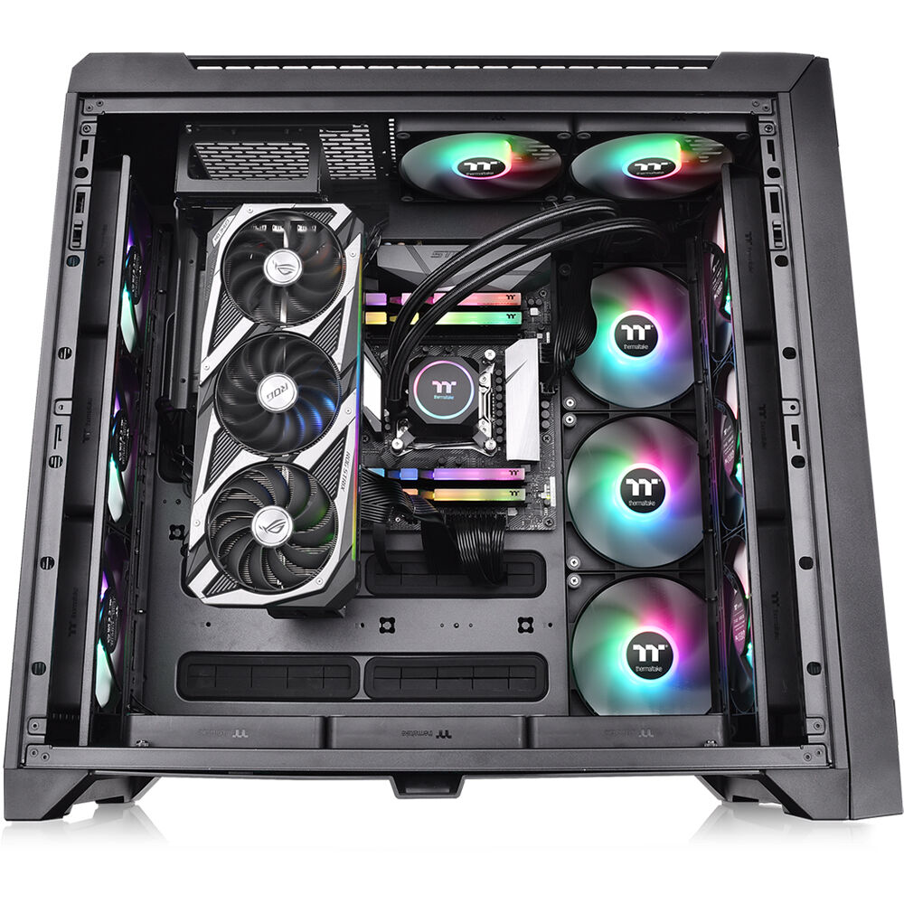 Thermaltake C750 TG ARGB Black mid tower PC case with tempered glass side panel — view 50