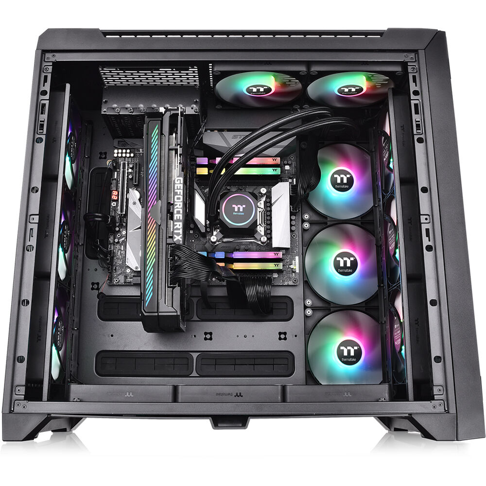 Thermaltake C750 TG ARGB Black mid tower PC case with tempered glass side panel — view 51