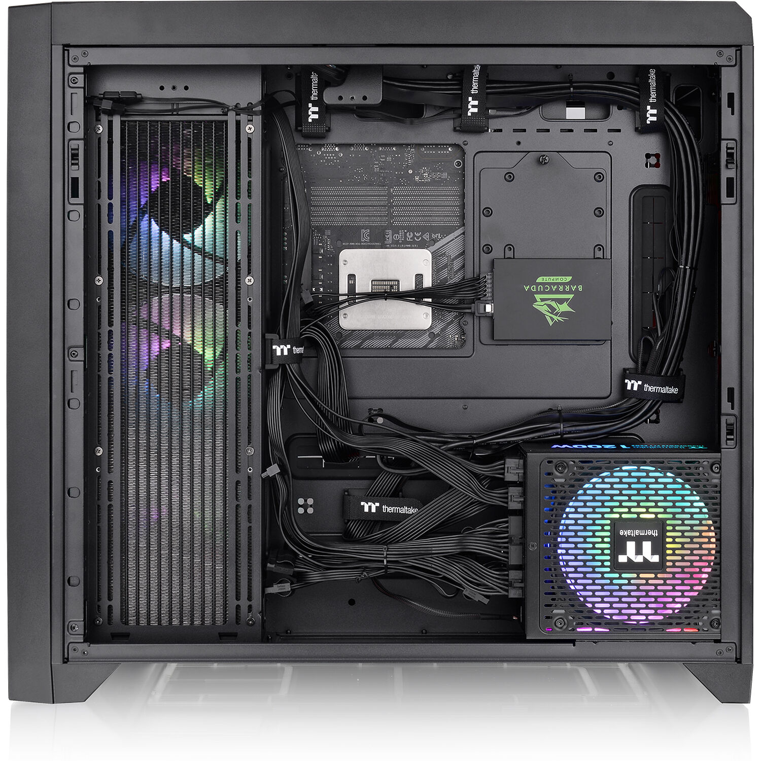 Thermaltake C750 TG ARGB Black mid tower PC case with tempered glass side panel — view 52