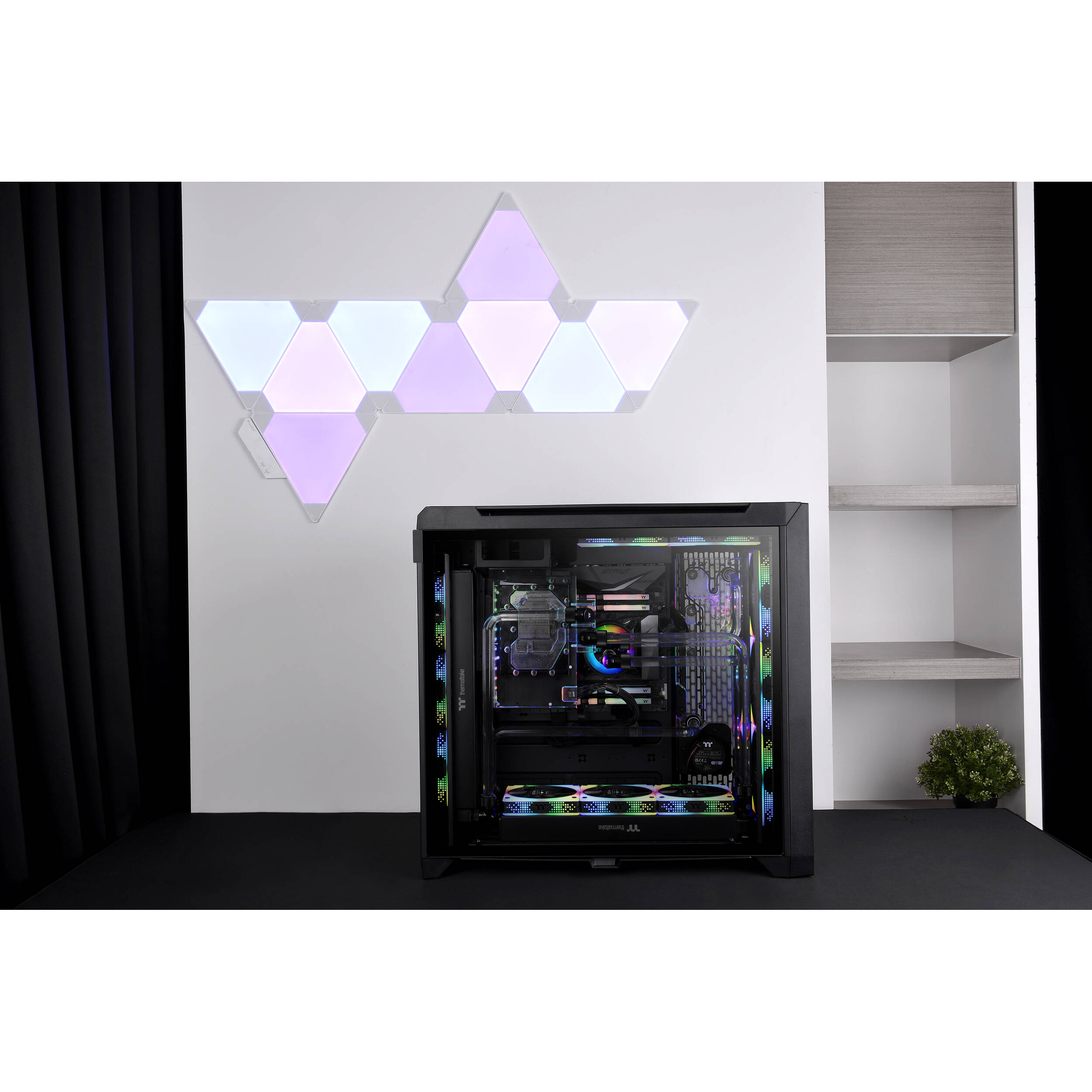 Thermaltake C750 TG ARGB Black mid tower PC case with tempered glass side panel — view 56