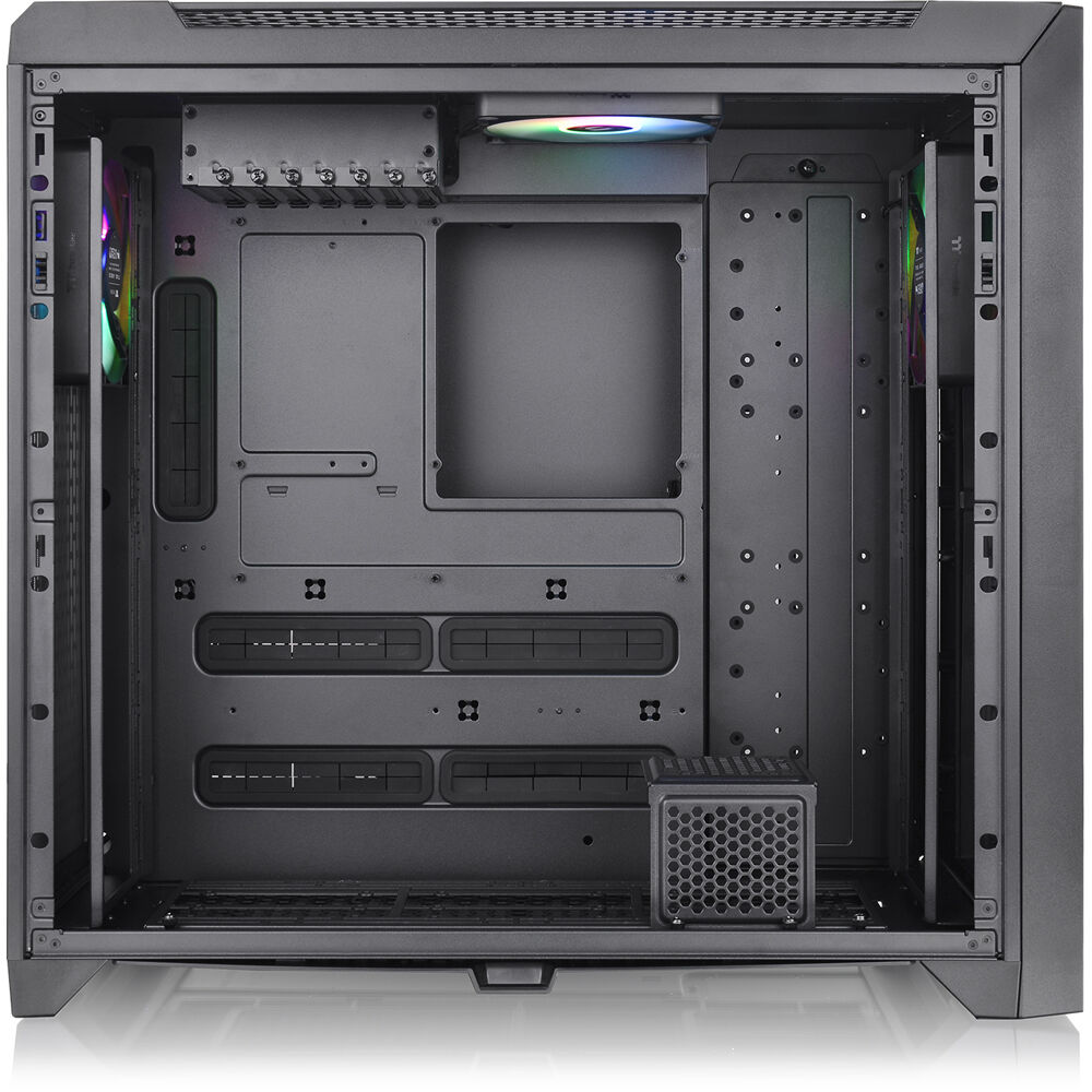 Thermaltake C750 TG ARGB Black mid tower PC case with tempered glass side panel — view 9